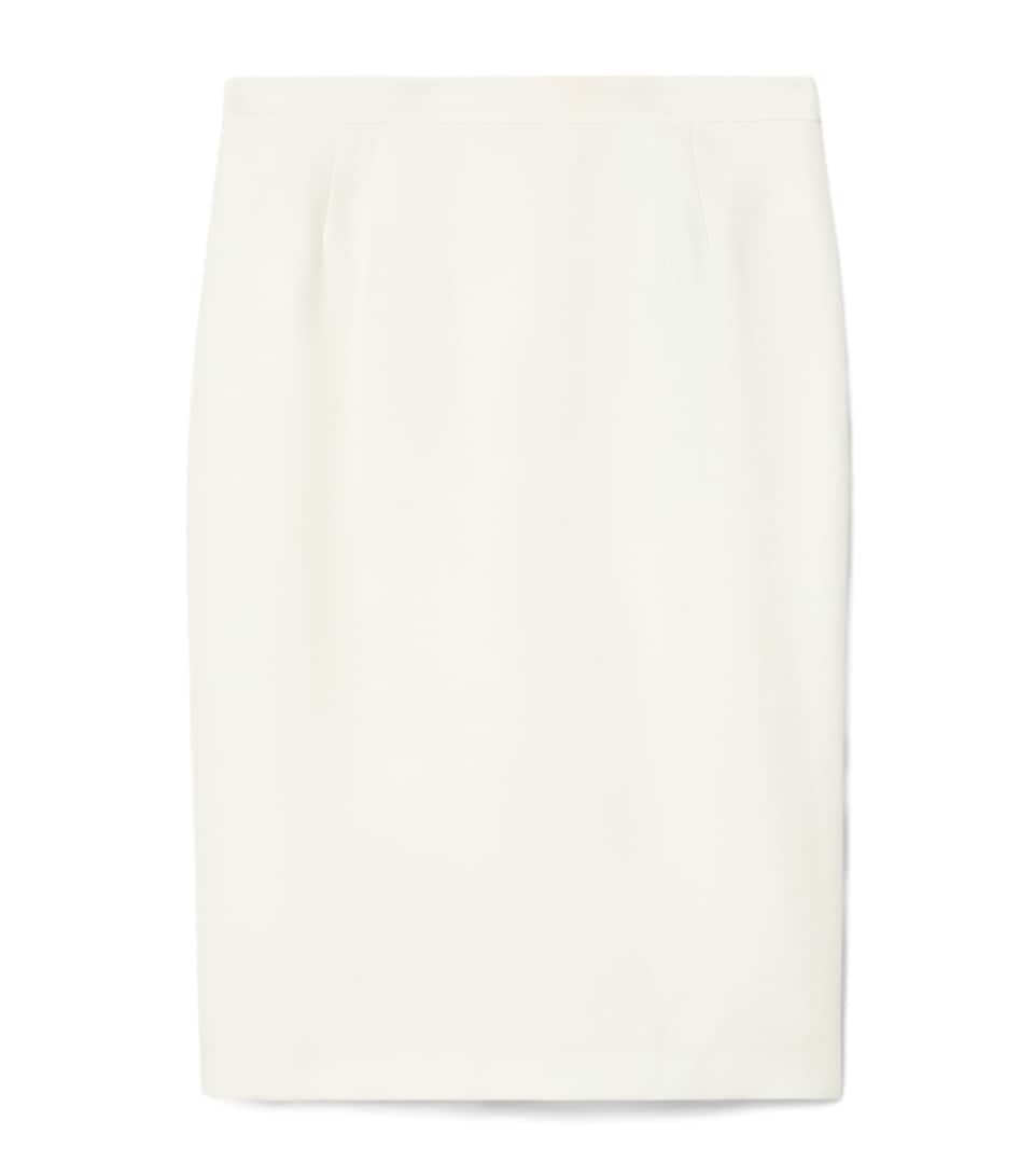 Marina Rinaldi Womens Linen Pencil Midi Skirt White