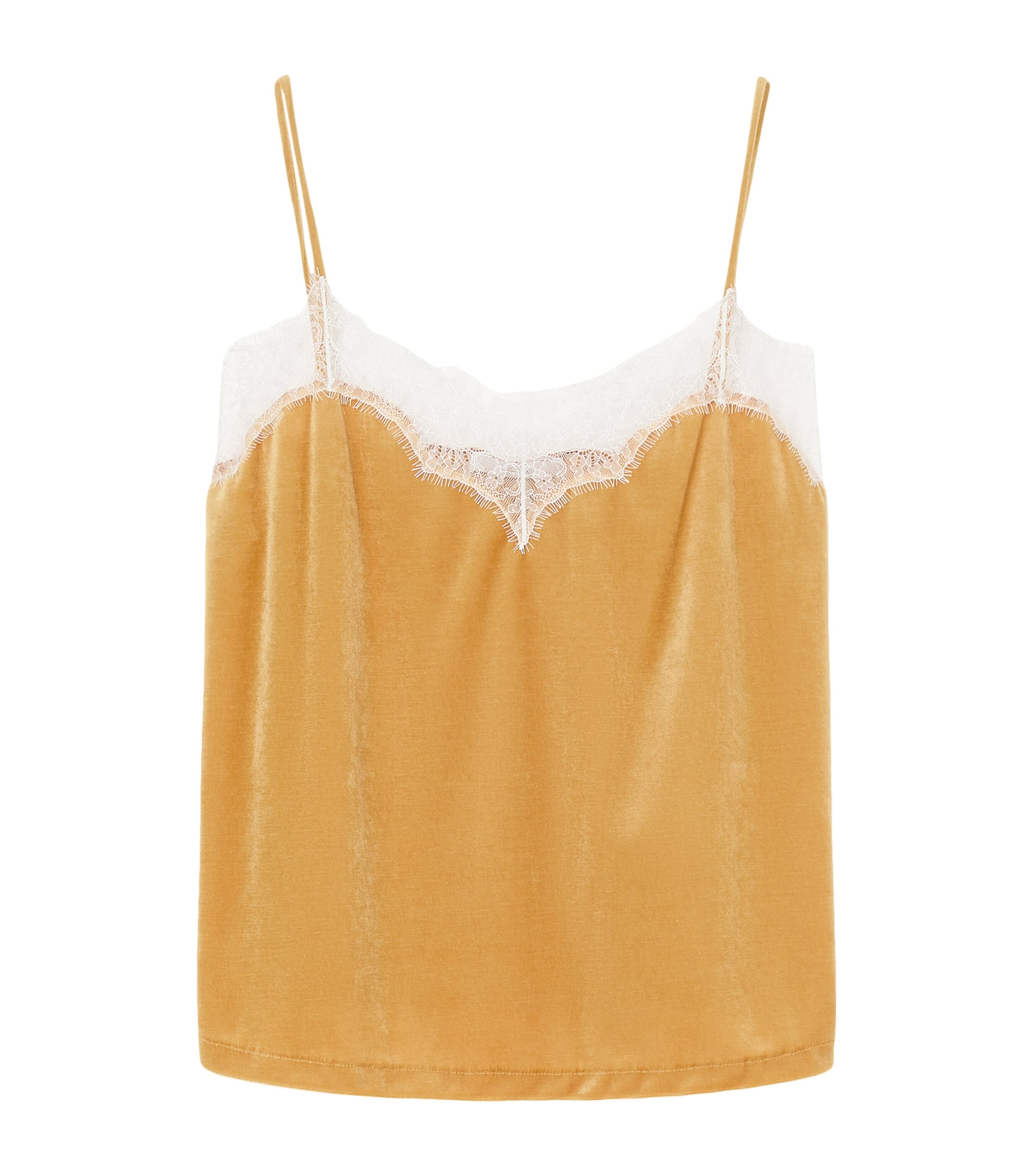 Marina Rinaldi Womens Lace-Trim Cami Top Honey