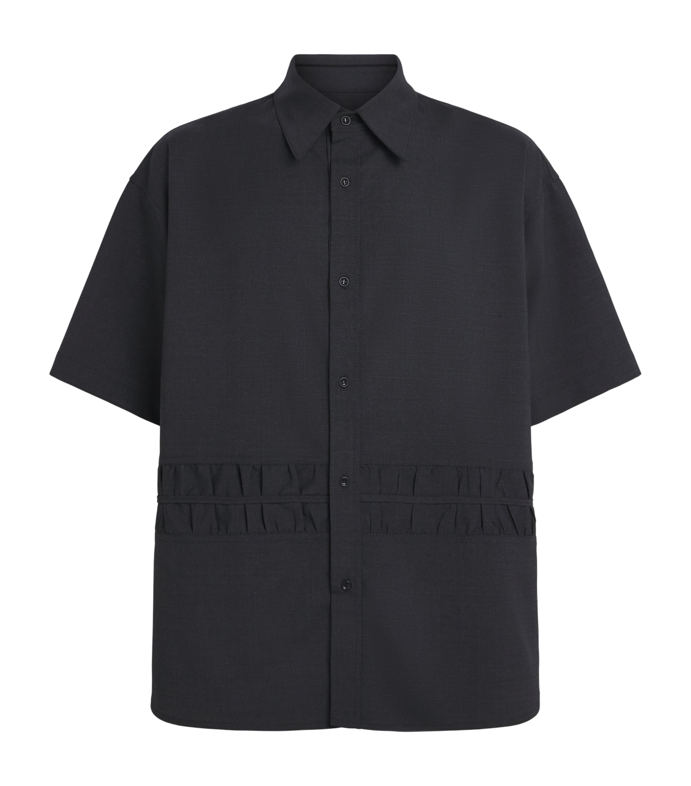 Sage Nation Mens Fossil Short-Sleeve Shirt Charcoal