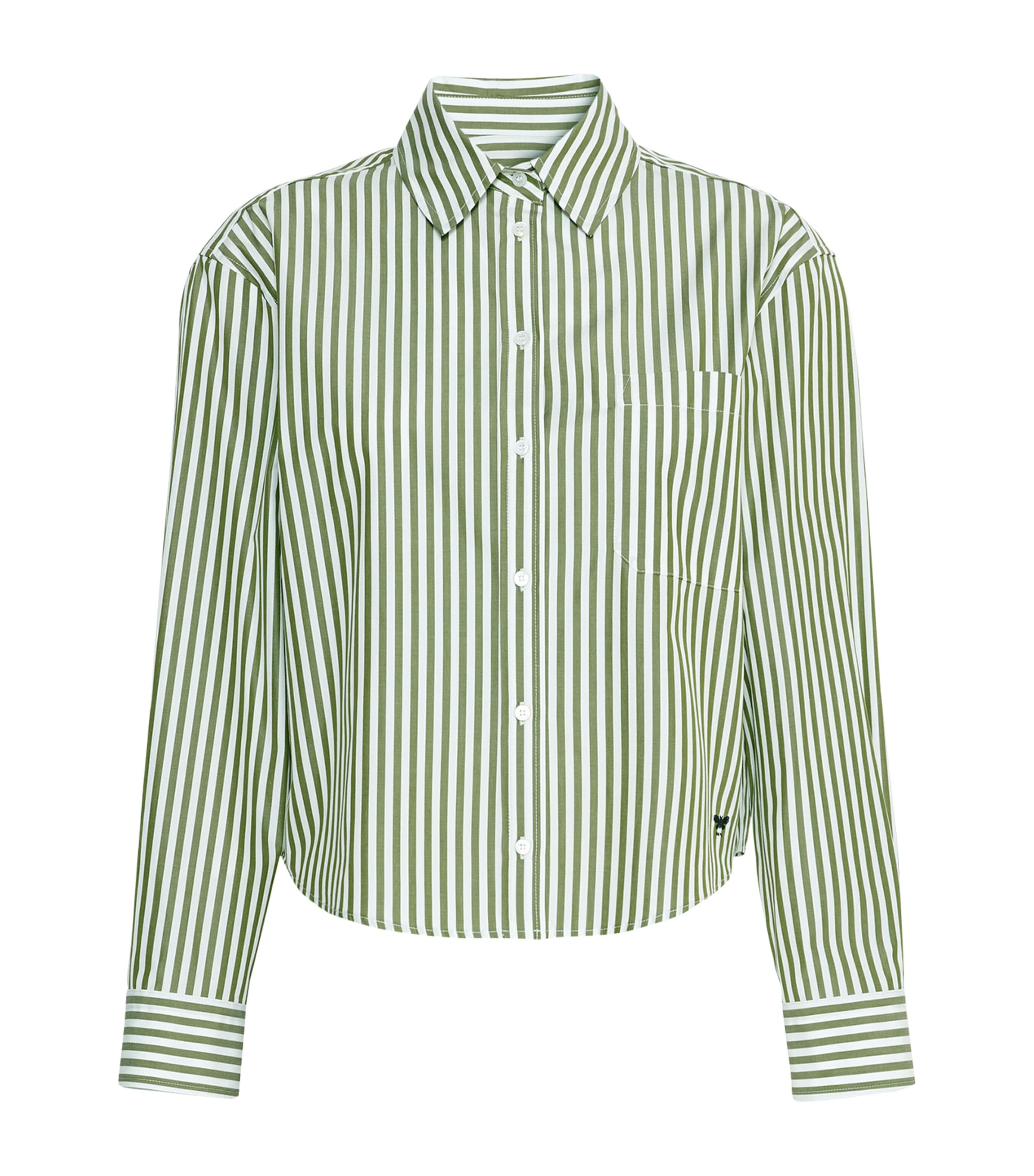 Weekend Max Mara Womens Cotton Stripe Shirt Green