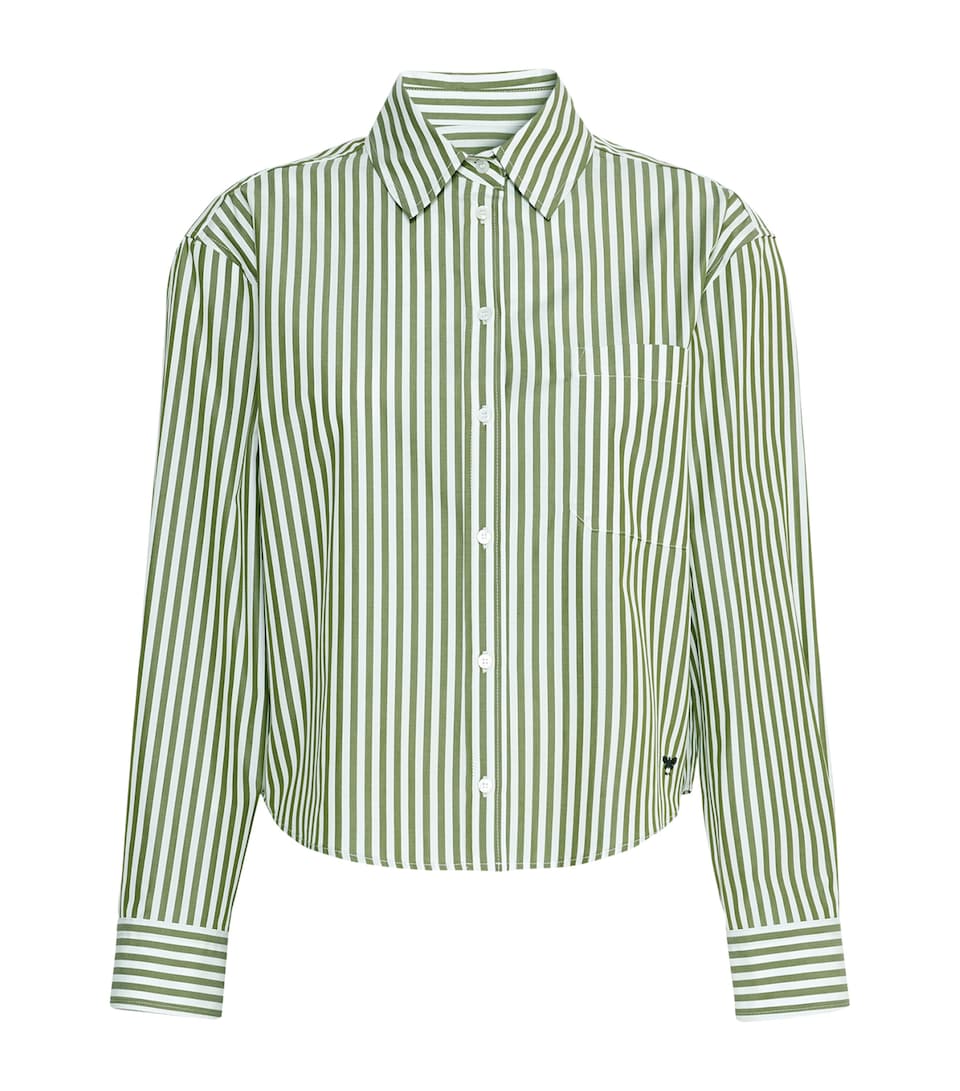 Weekend Max Mara Womens Cotton Stripe Shirt Green