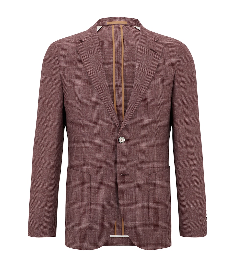 Wool-Silk Check Jacket