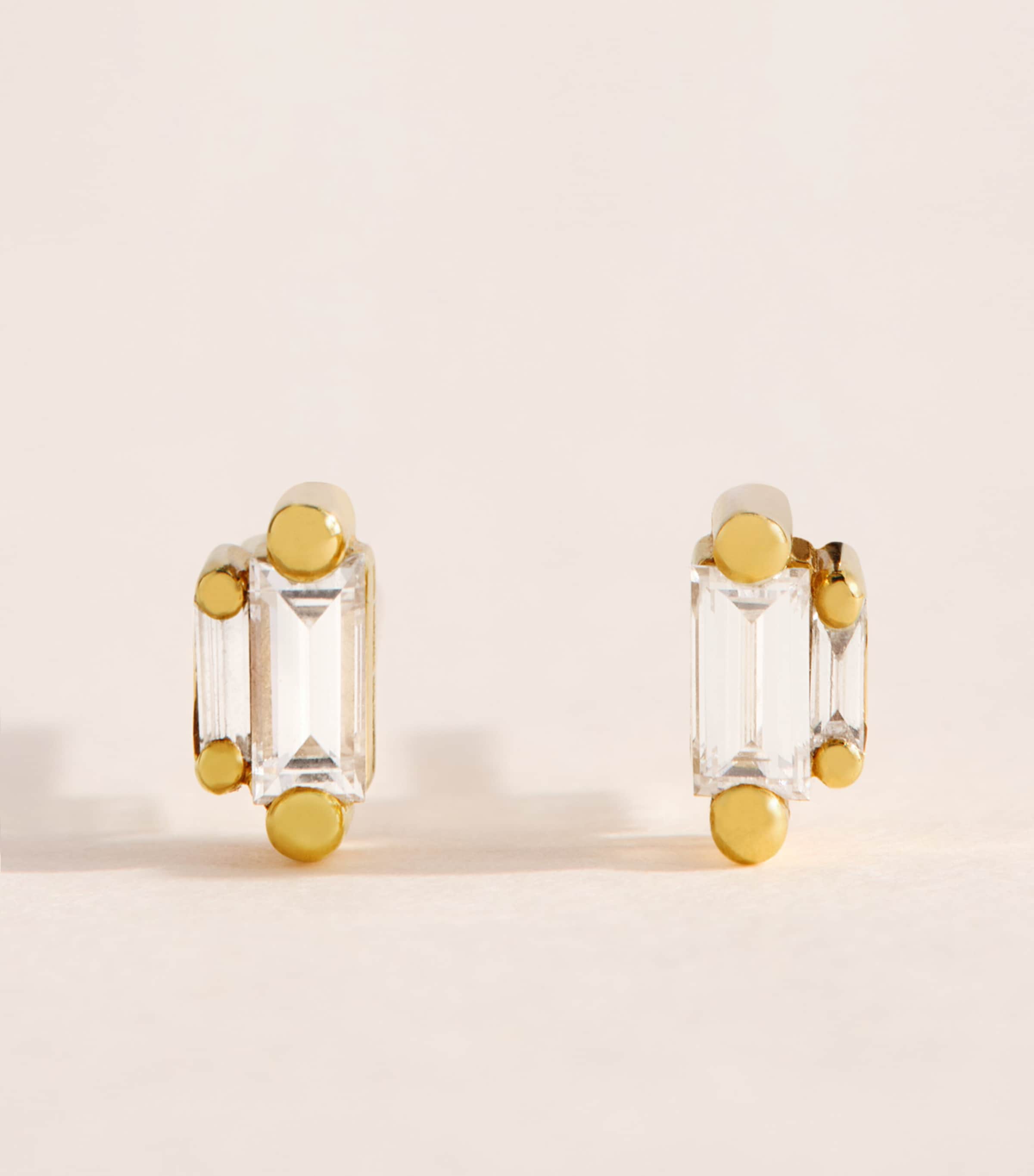 Suzanne Kalan Yellow Gold and Diamond Bold Stud Earrings Yg/wd
