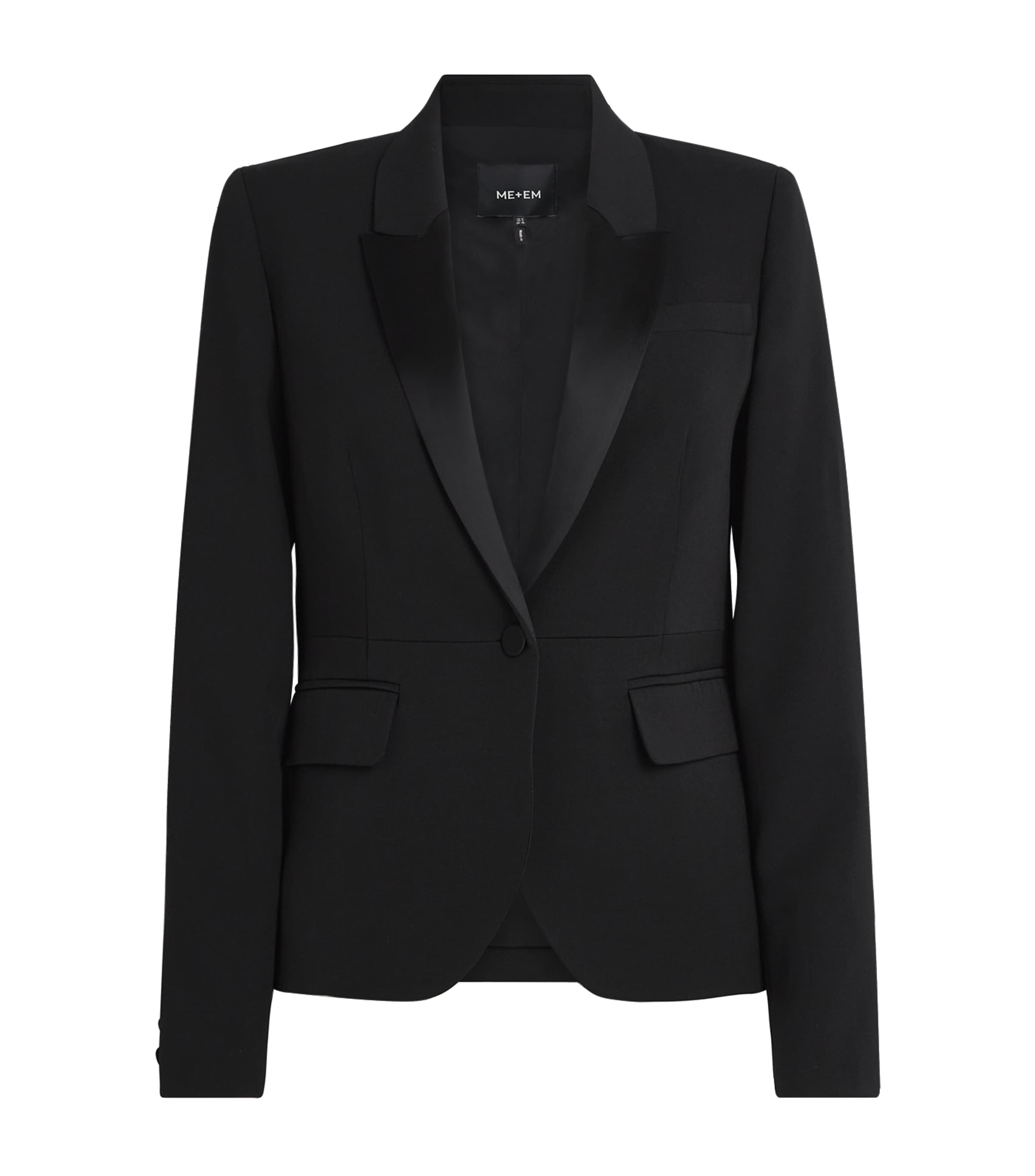 ME+EM Womens Slim Sharp Contour Blazer Black