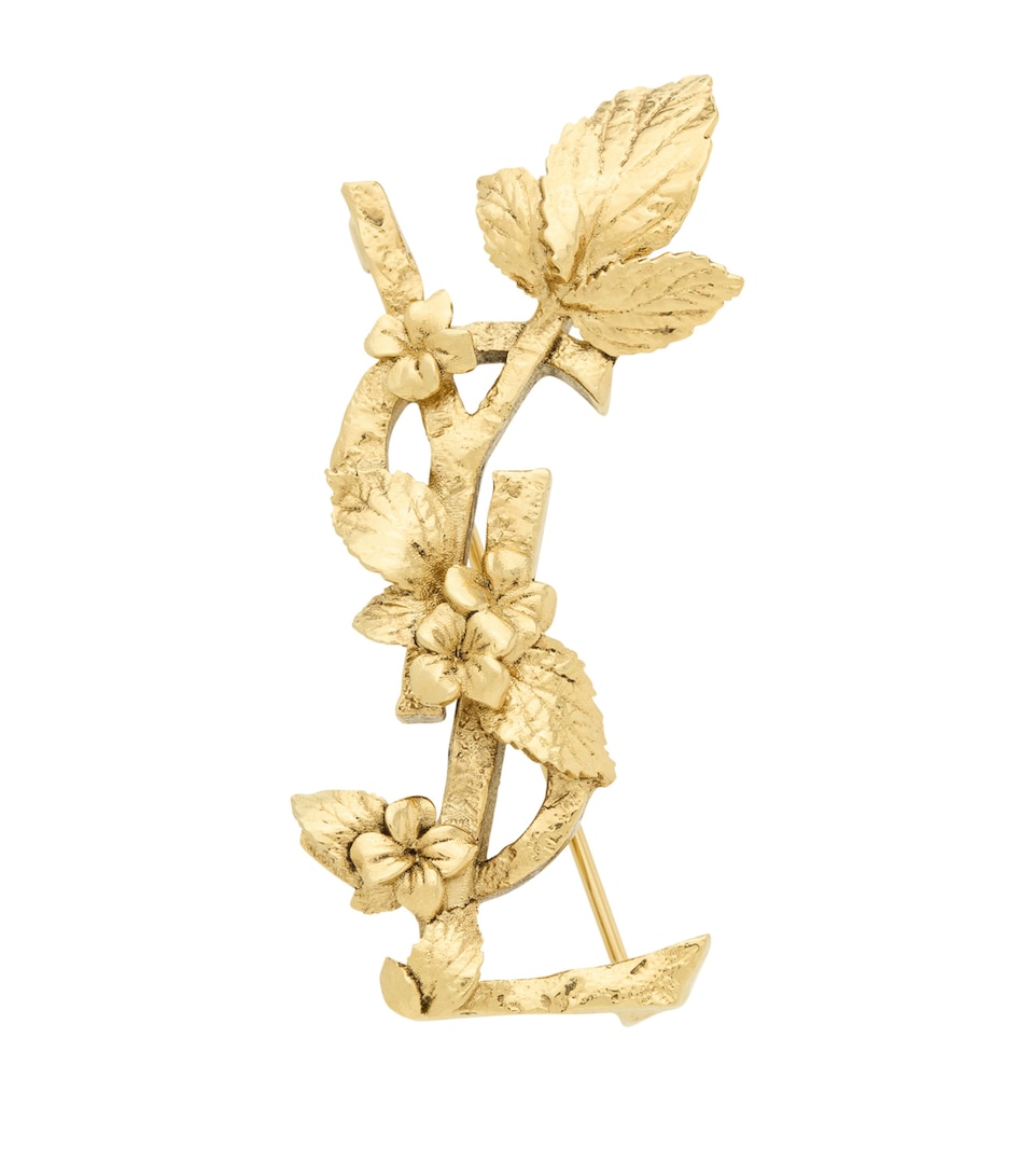 Saint Laurent Floral Cassandre Brooch