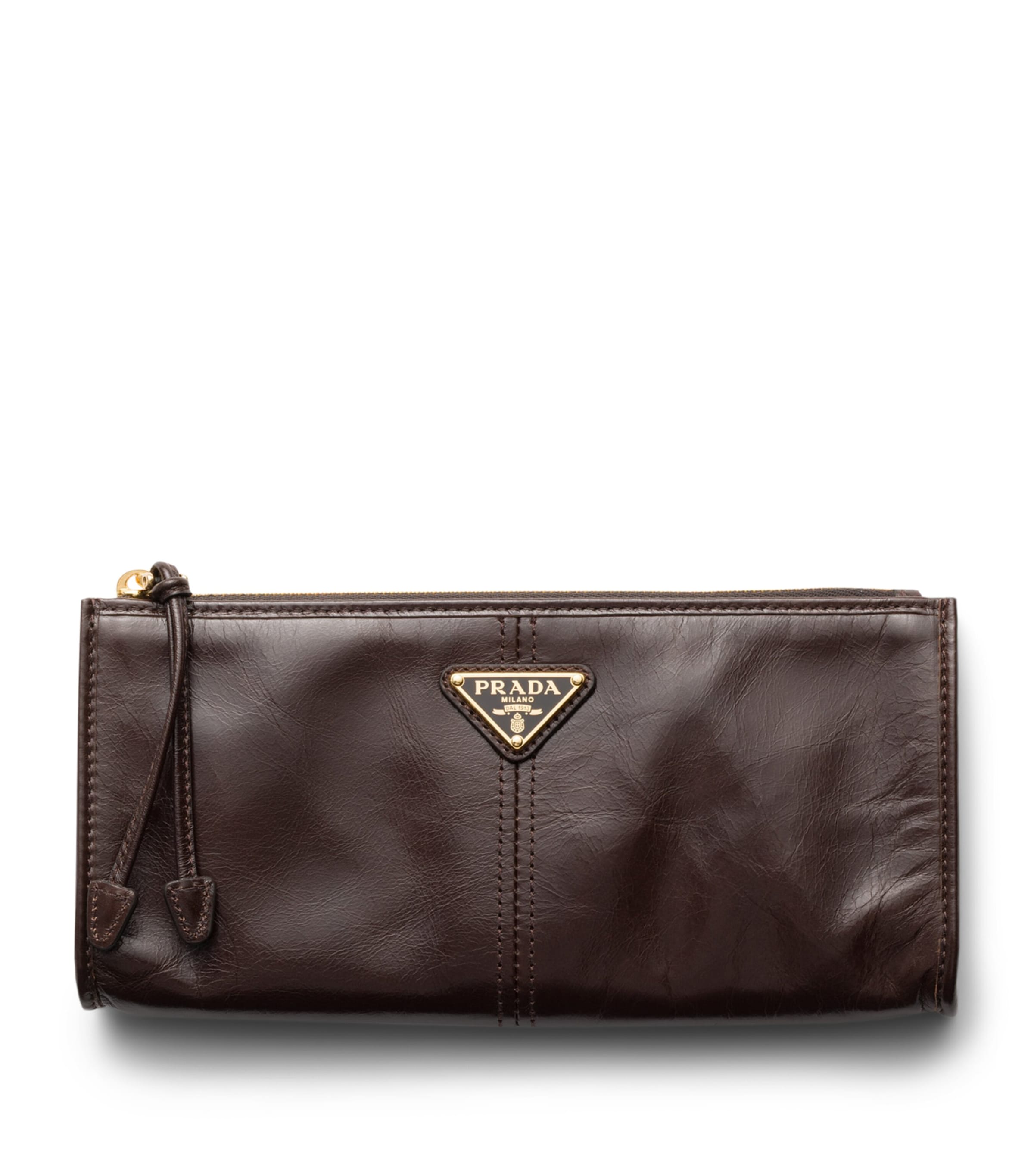 Prada Calf Leather Logo Pouch