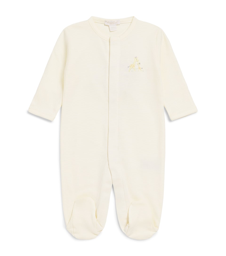 Kissy Kissy Pima Cotton Stripe Giraffe All-In-One (0-9 Months) Yellow