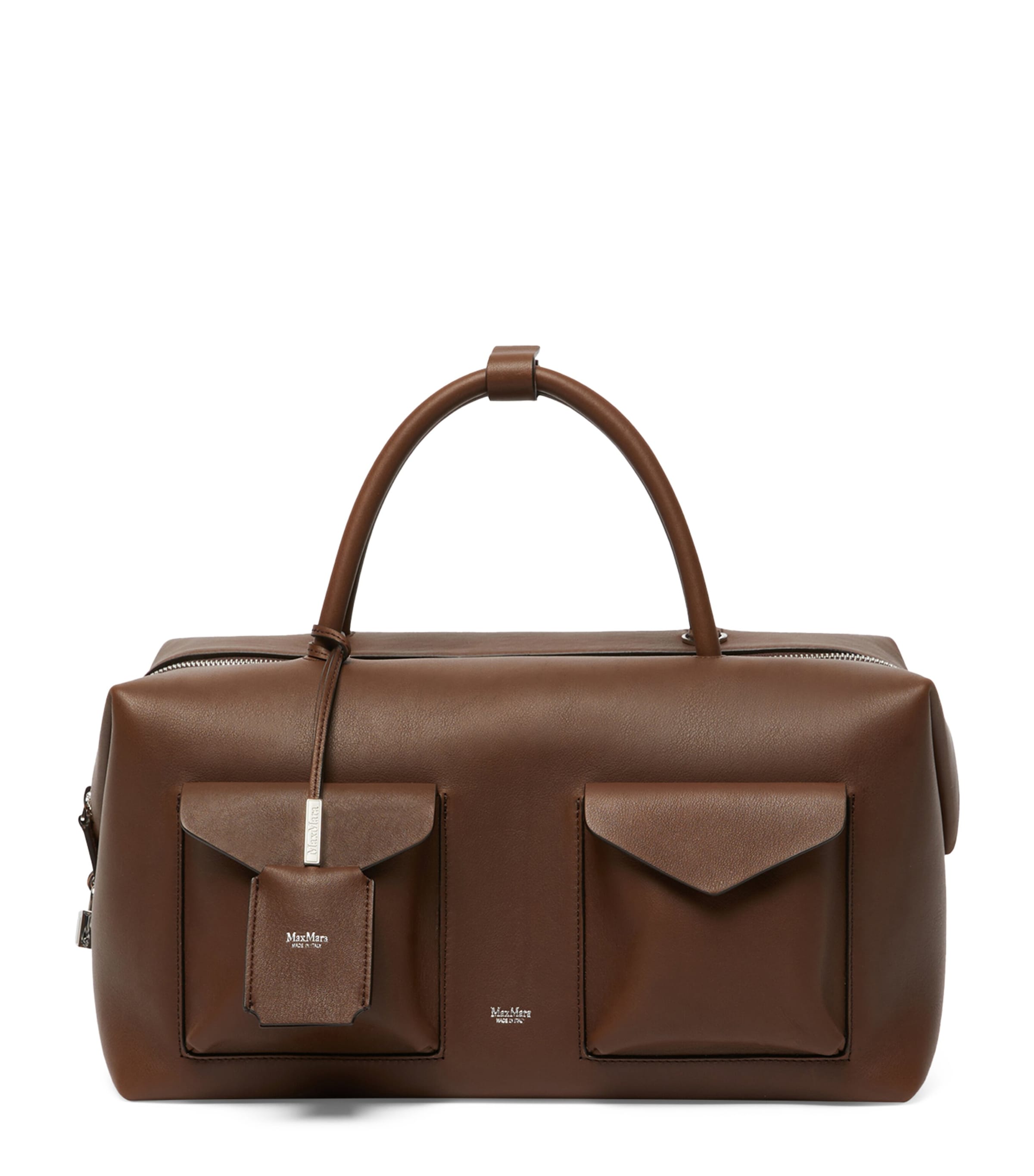 Large Leather Boston Bowler Bag