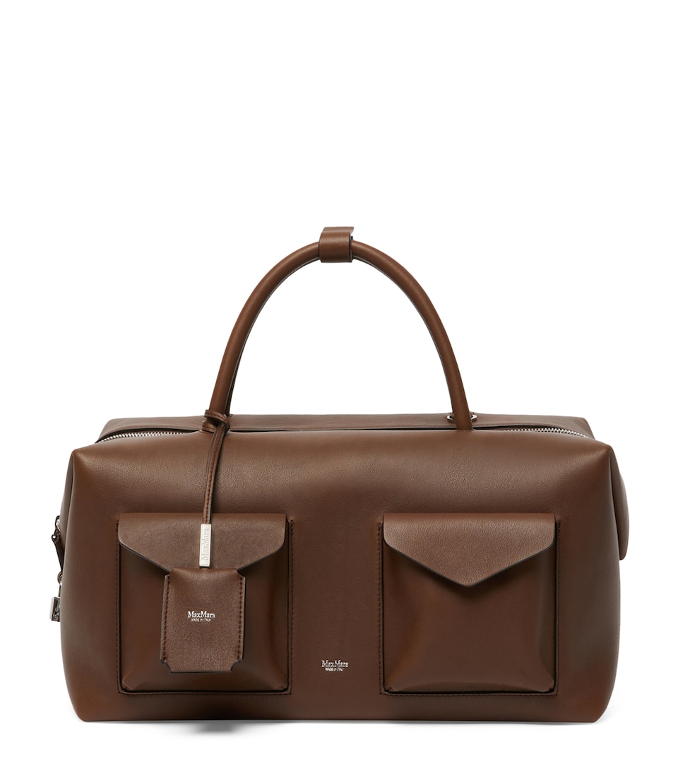 Large Leather Boston Bowler Bag