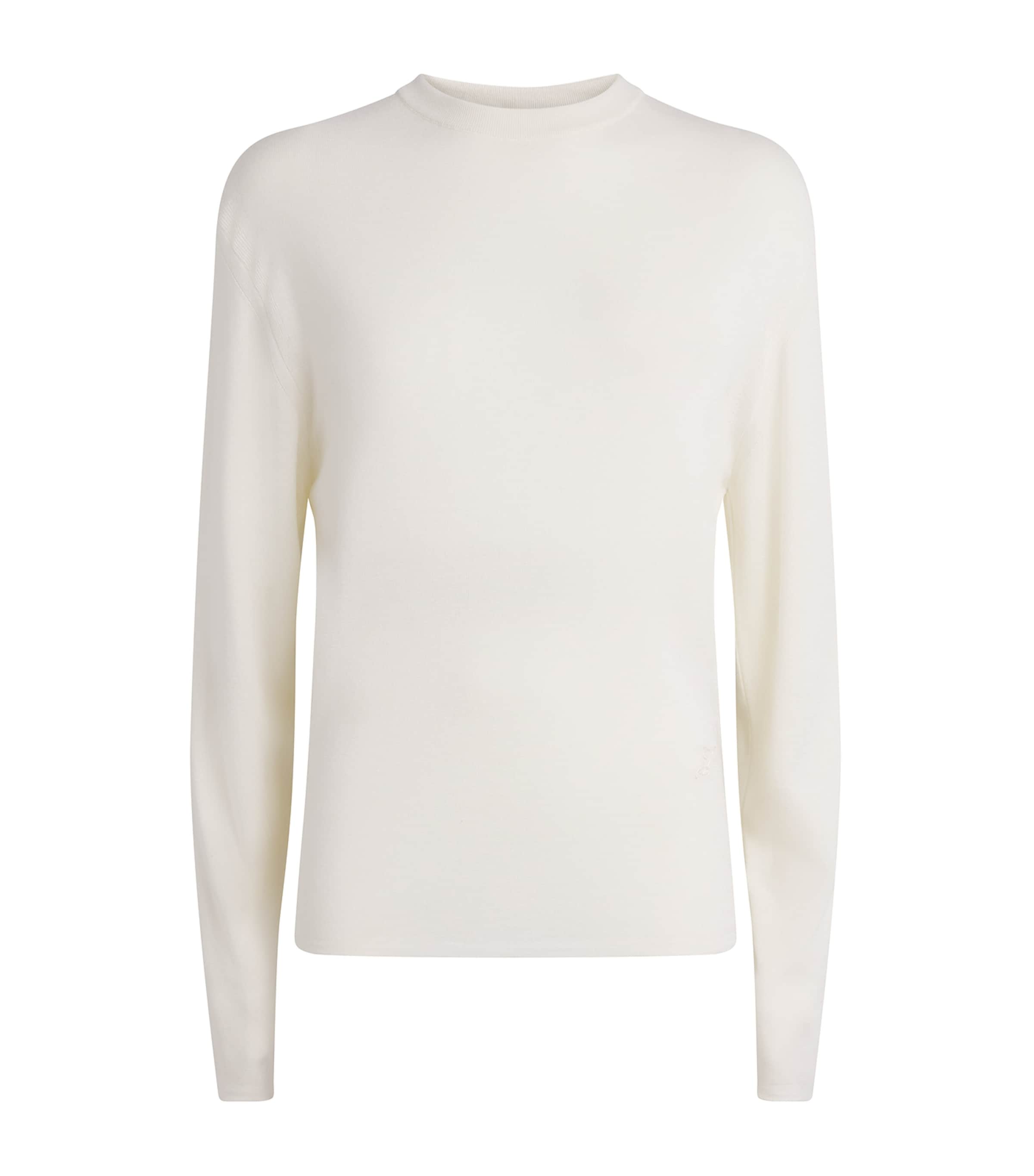 Jacquemus Womens Merino-Silk Romarin Sweater Romarin Off Whit