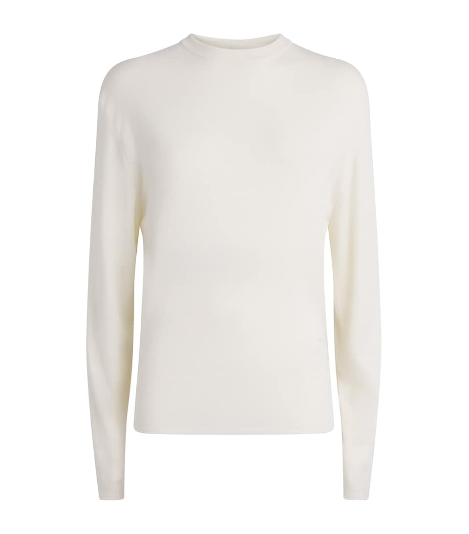Jacquemus Womens Merino-Silk Romarin Sweater Romarin Off Whit