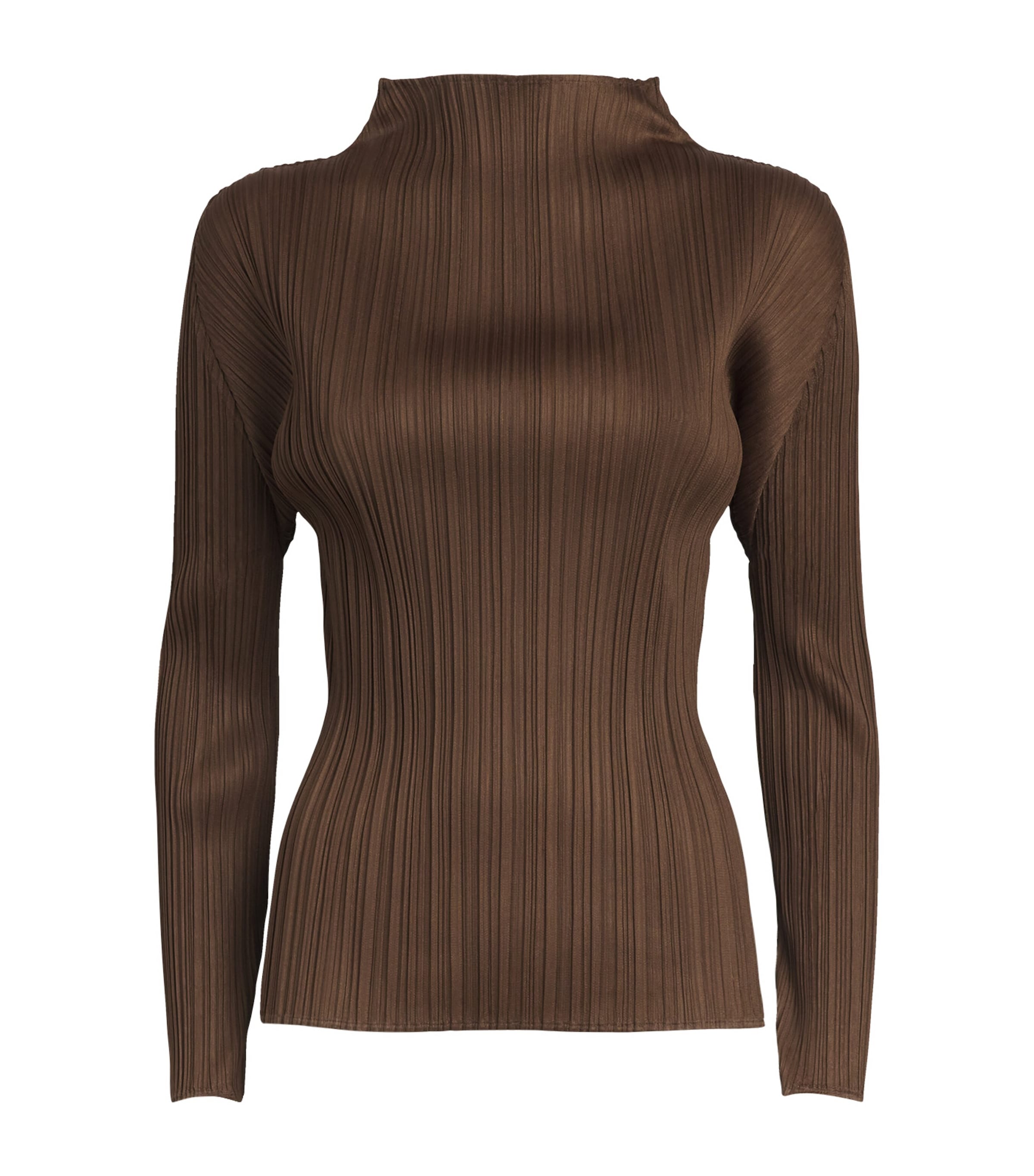 Pleats Please Issey Miyake Womens New Colorful Basics Long-Sleeve Top