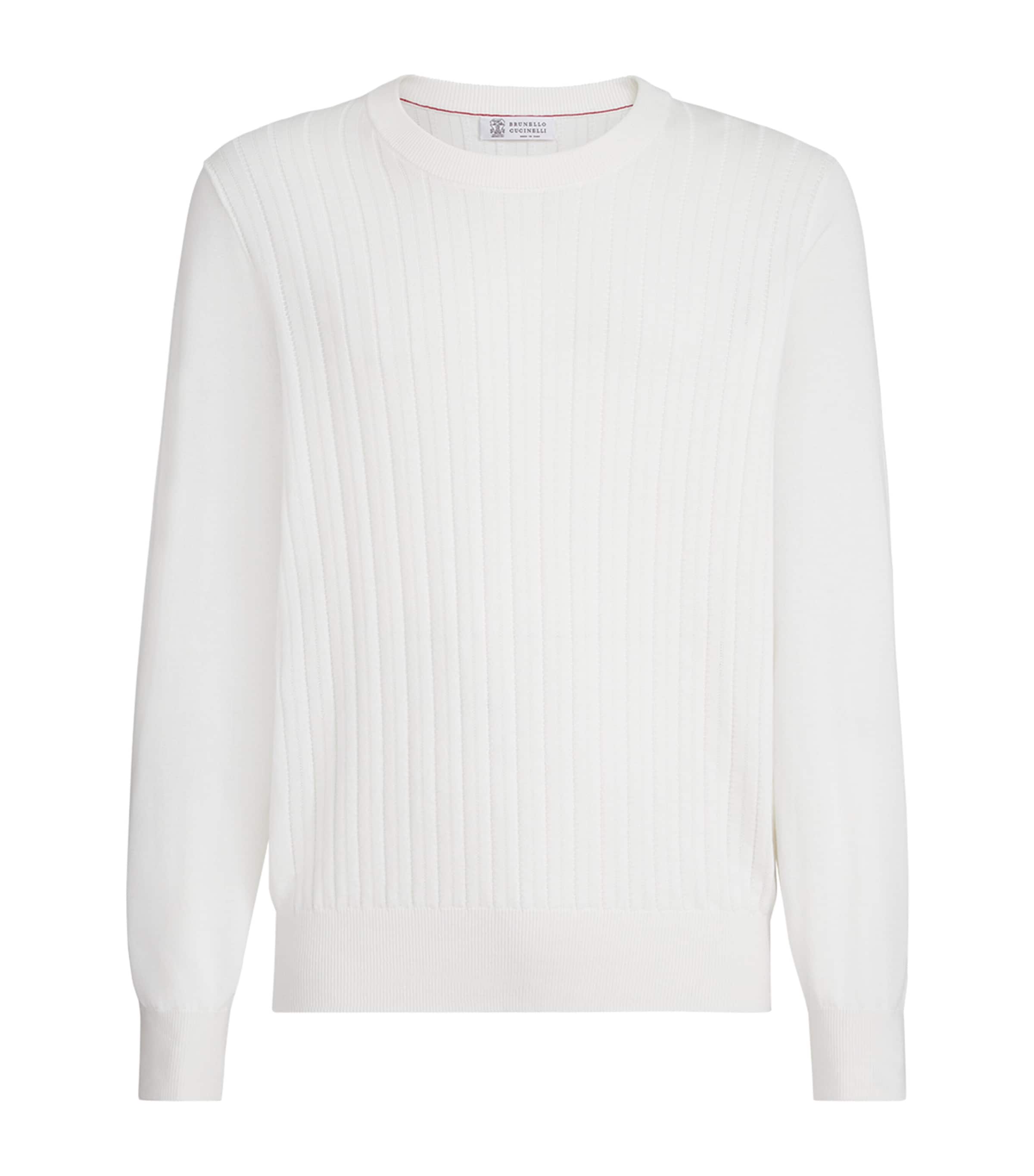 Cotton Rib-Knit  Sweater