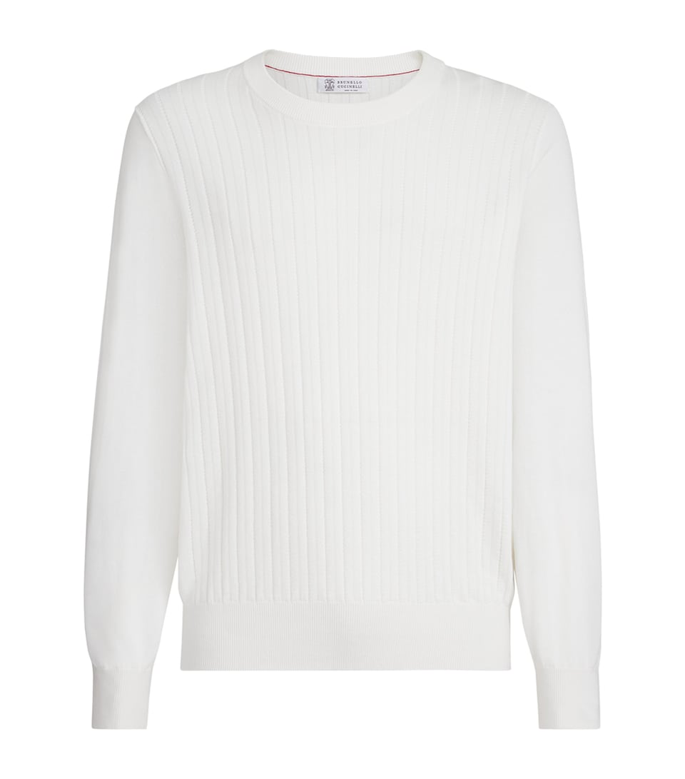 Cotton Rib-Knit Sweater