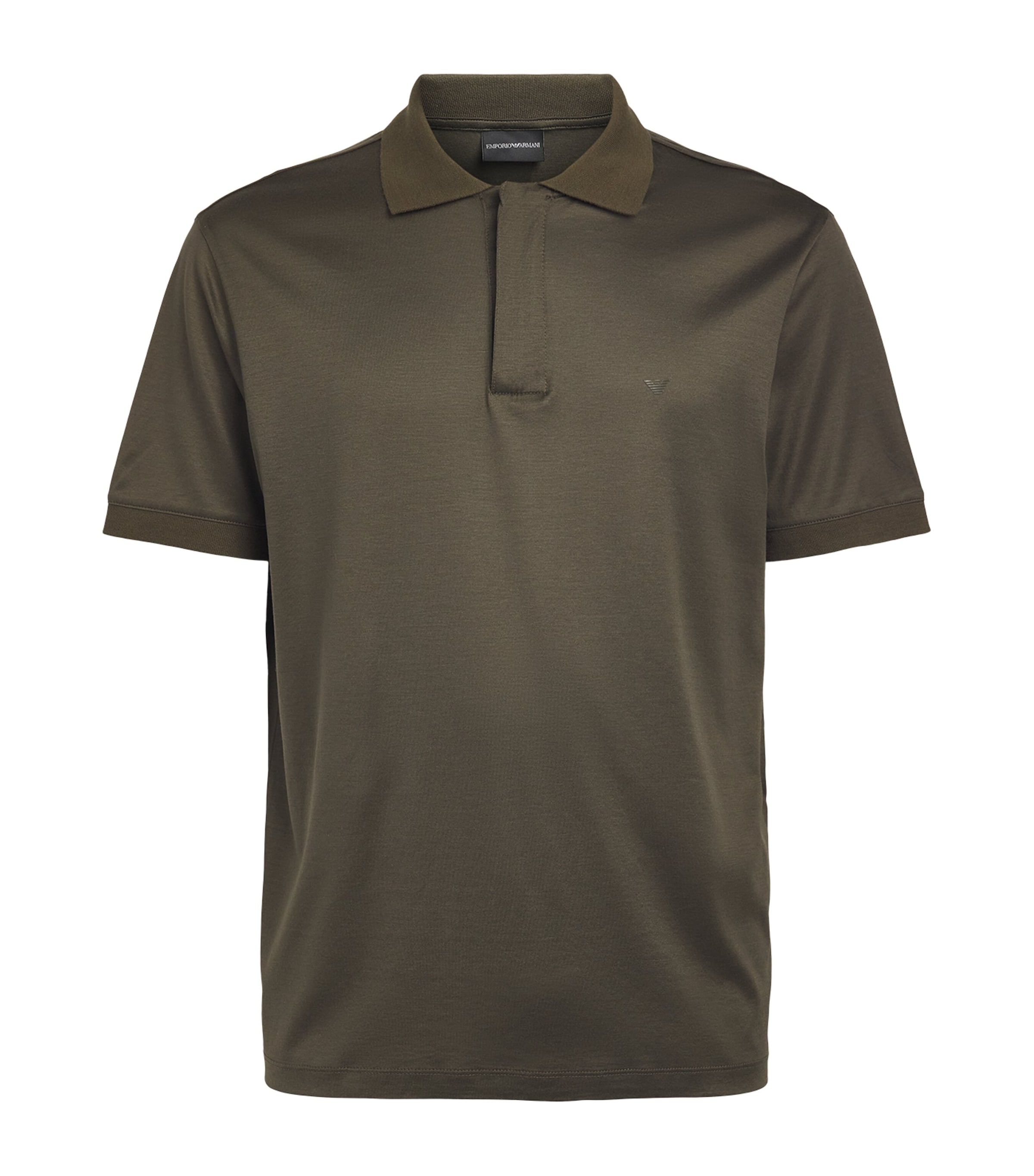 Emporio Armani Mens Concealed-Placket Logo Polo Shirt