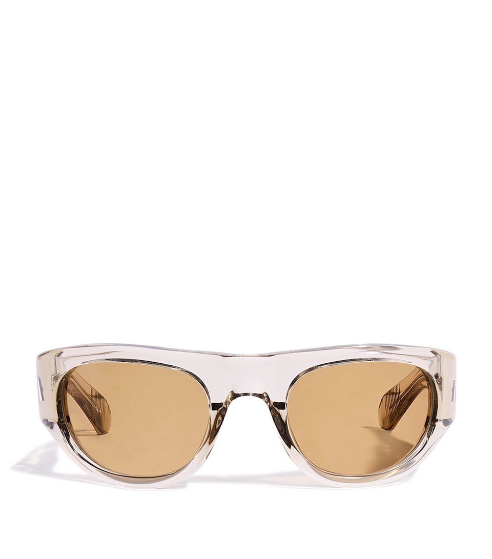 Jacques Marie Mage Acetate Clyde Oval Sunglasses Marzipan