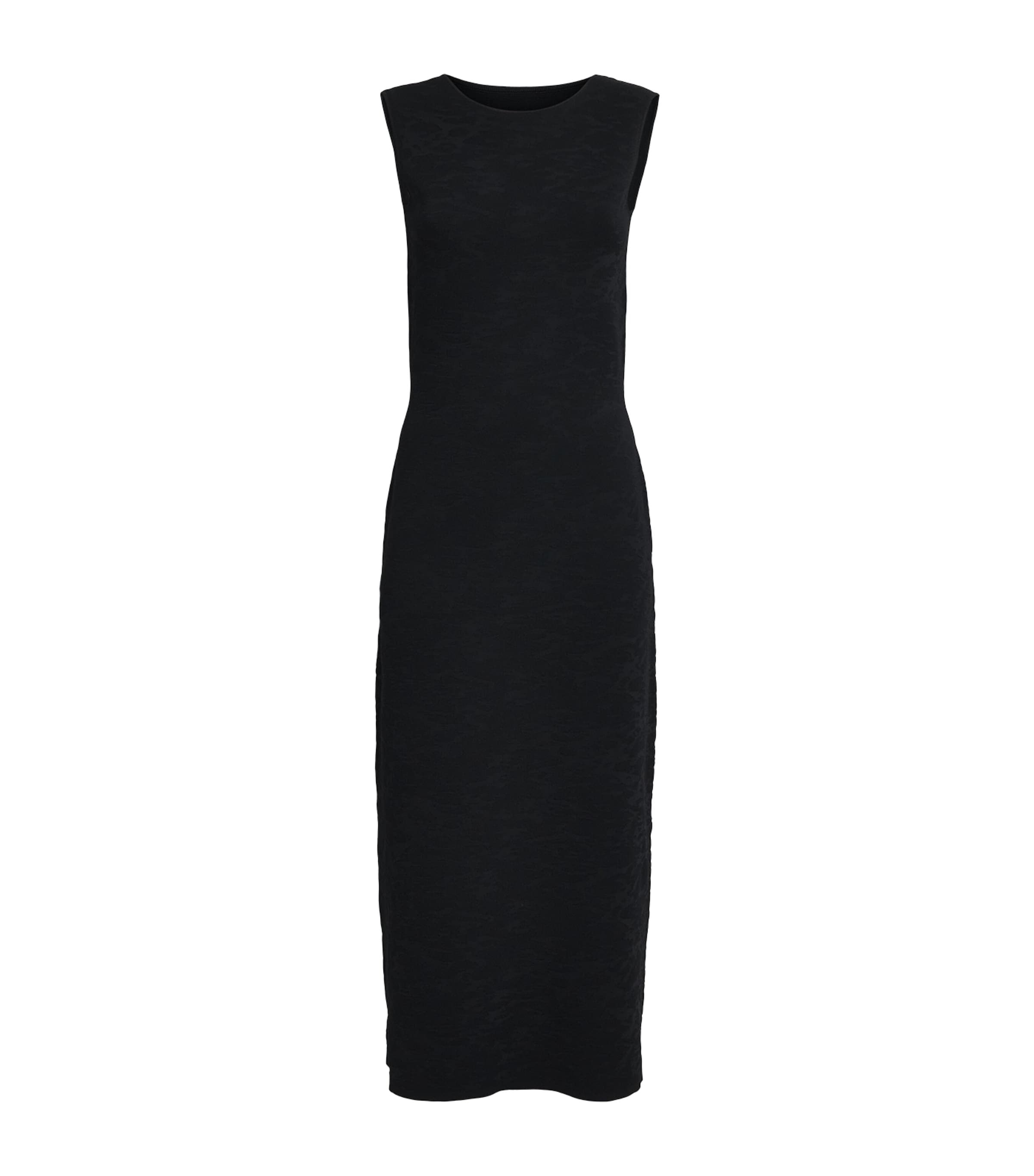 Joseph Womens Milano Knit Jacquard Orosia Midi Dress Black