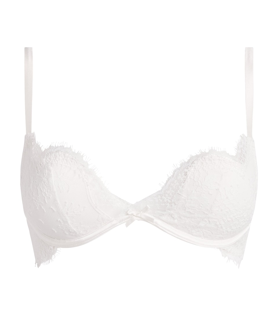 Fleur Du Mal Womens Lace Seduce U-Plunge Frankie Bra Ivory