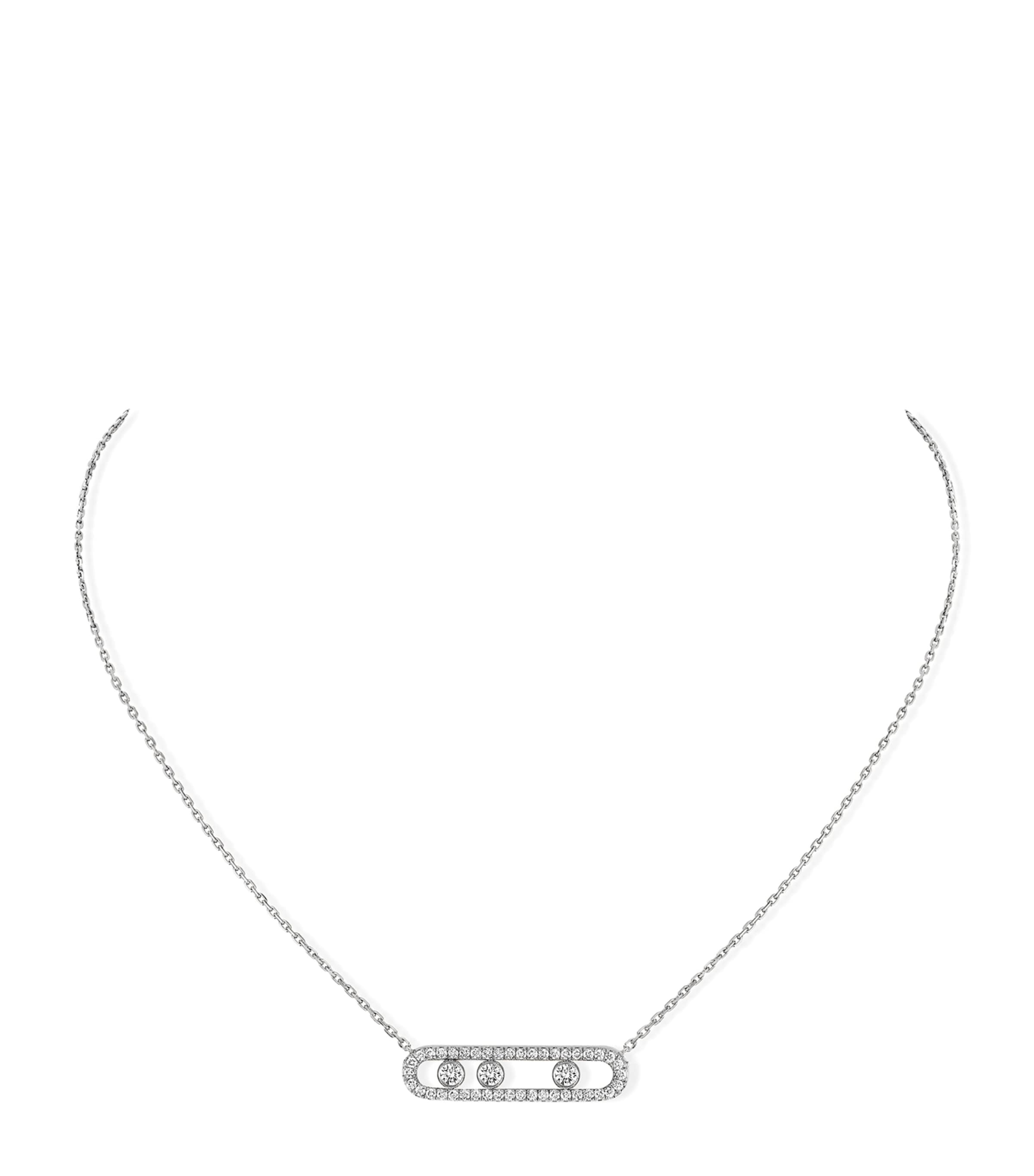 White Gold and Diamond Move Classique Pavé Necklace