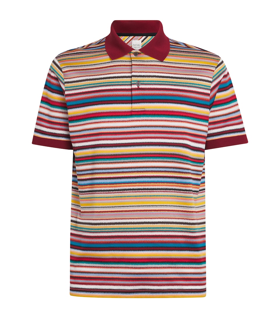 Cotton Noisy Stripe Polo Shirt