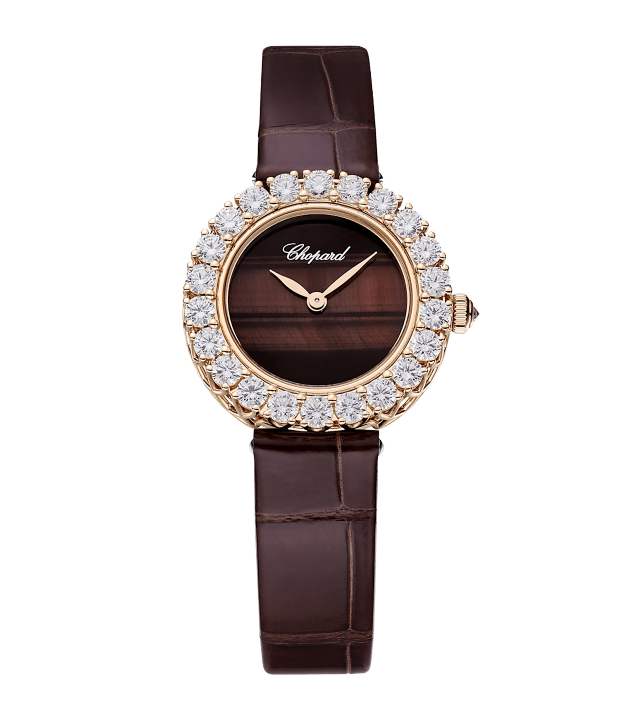 Rose Gold, Diamond and Tiger's Eye L'Heure du Diamant Watch 26mm