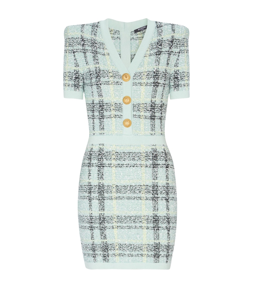 Tweed Sequin Mini Dress