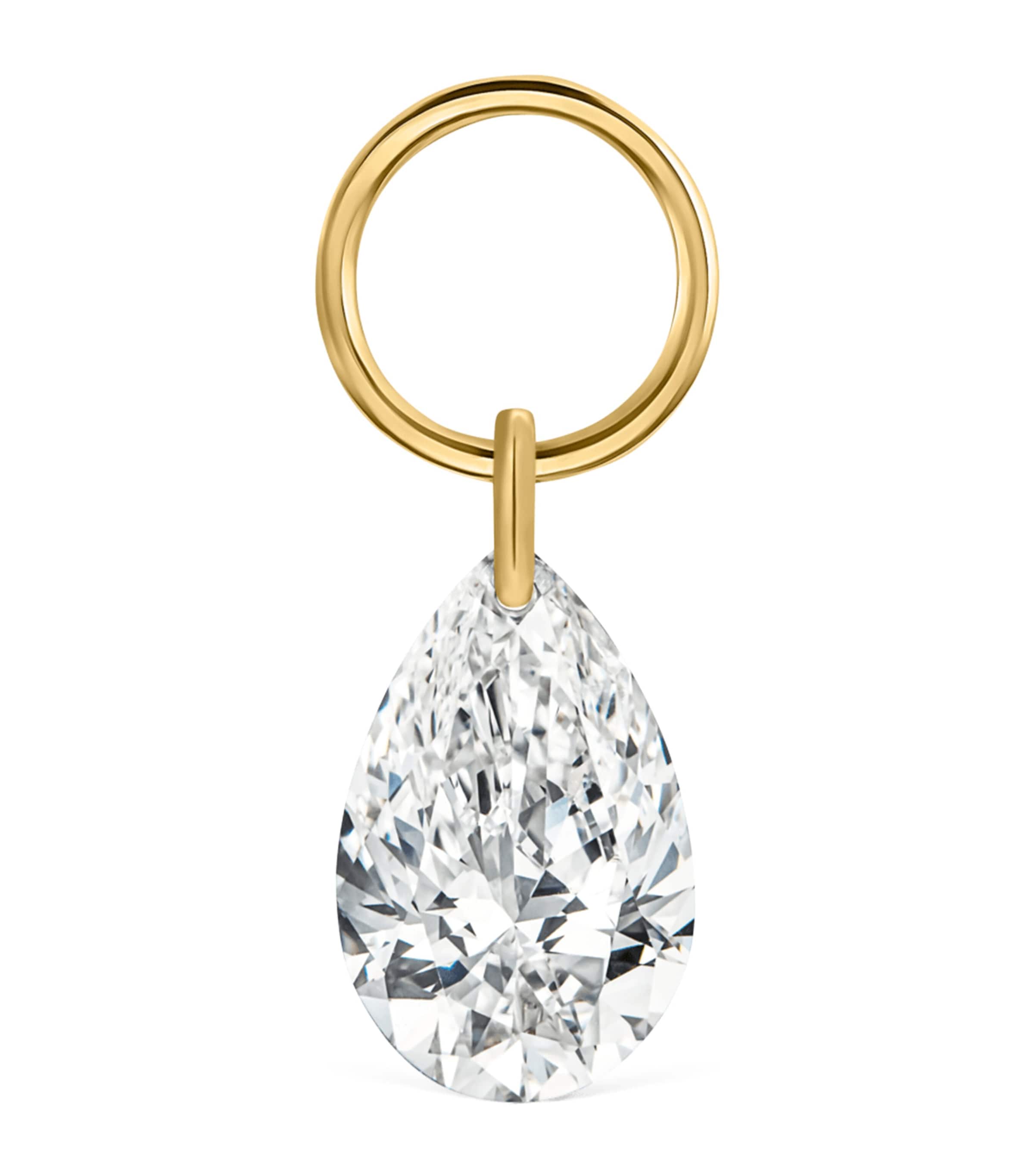 Pear Floating Diamond Charm (5mm)