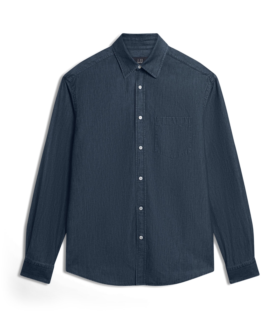Cotton-Cashmere Chambray Shirt