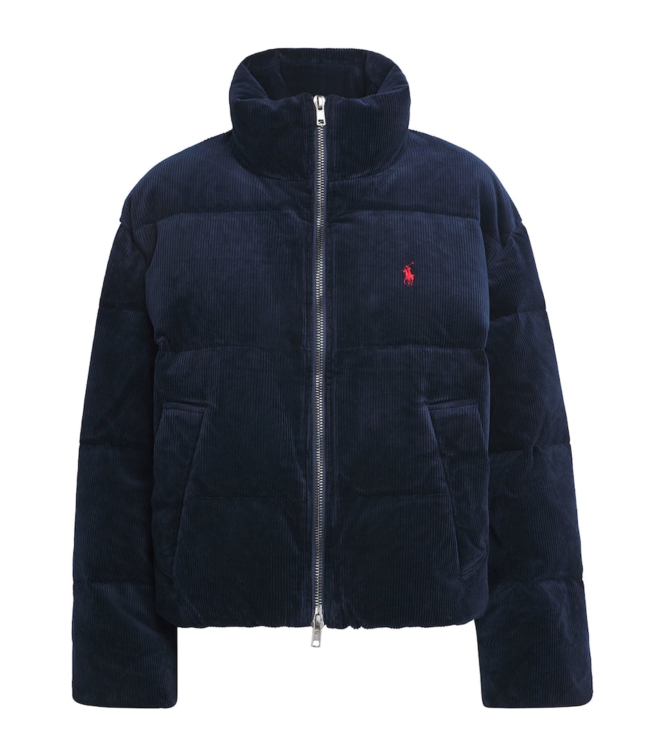 Stretch-Cotton Corduroy Puffer Jacket