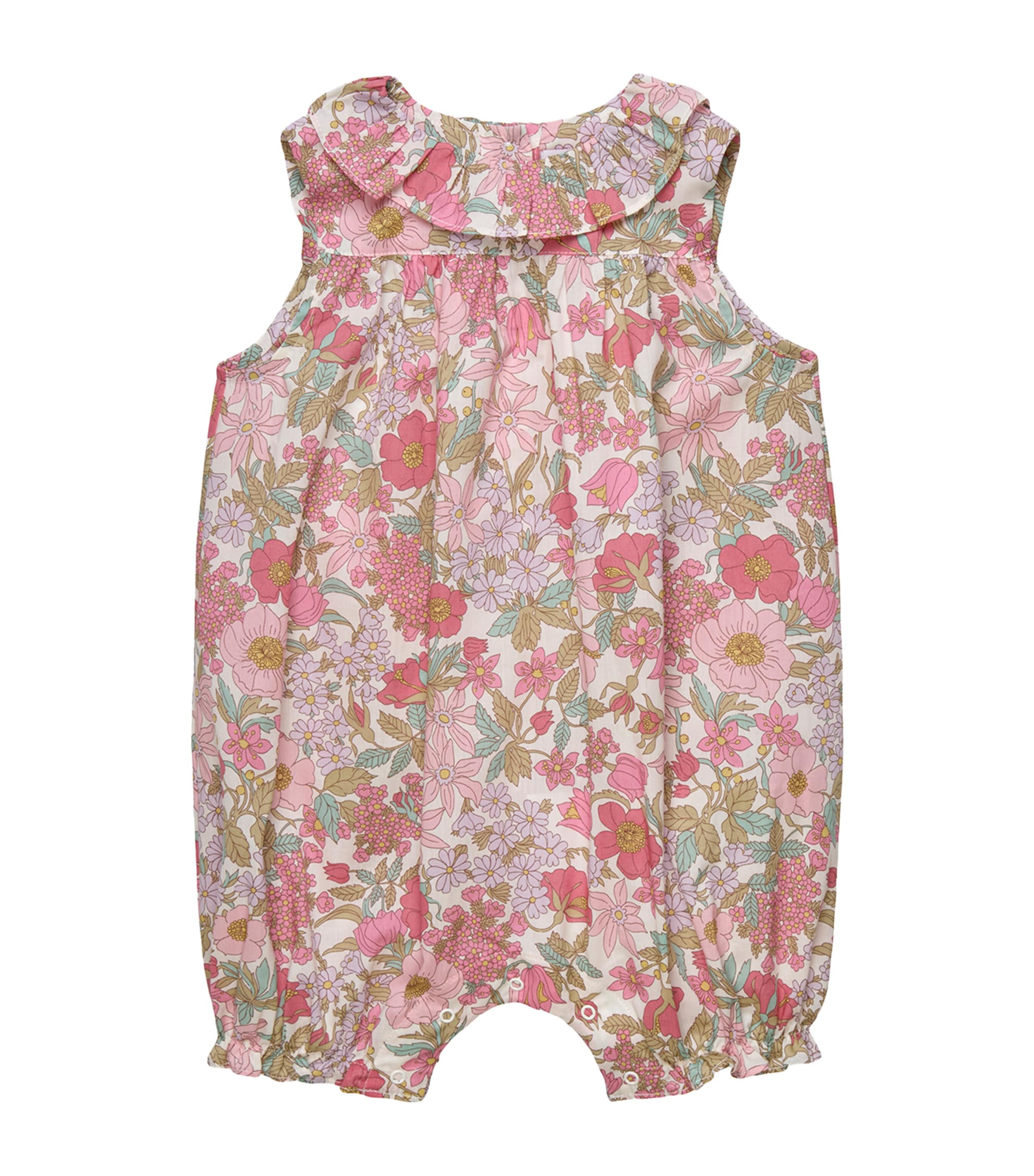 Trotters Cotton Liberty Print Playsuit (3-24 Months) Pink Clarabell