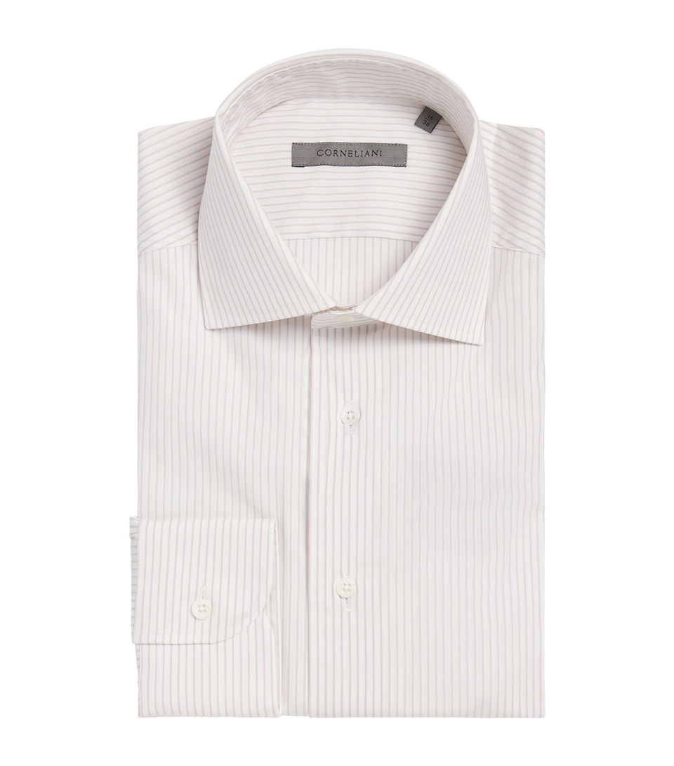 Cotton Stripe Long-Sleeve Shirt