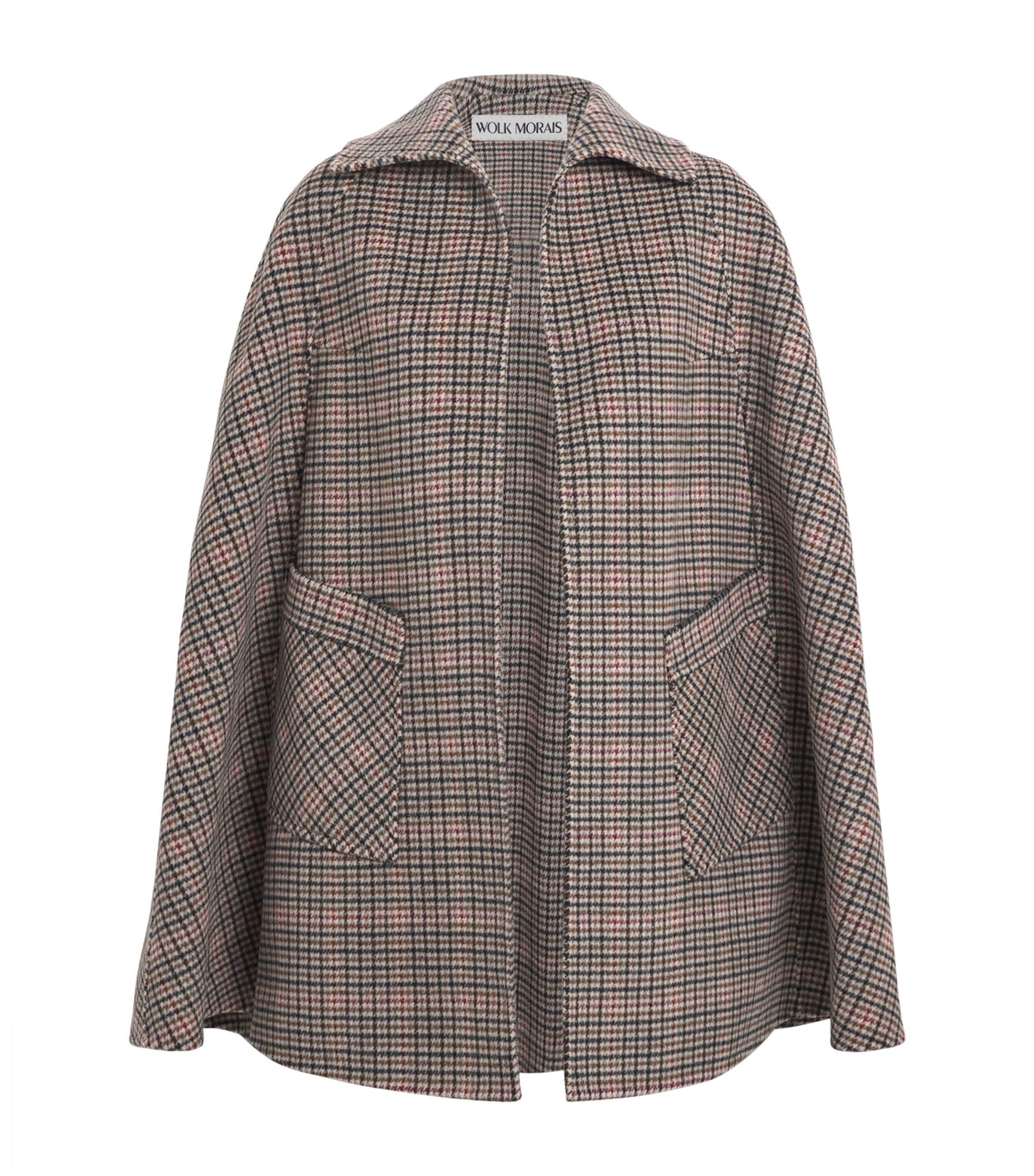 Wolk Morais Womens Cashmere Camden Cape Glen Plaid