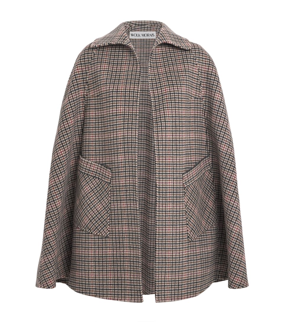 Wolk Morais Womens Cashmere Camden Cape Glen Plaid