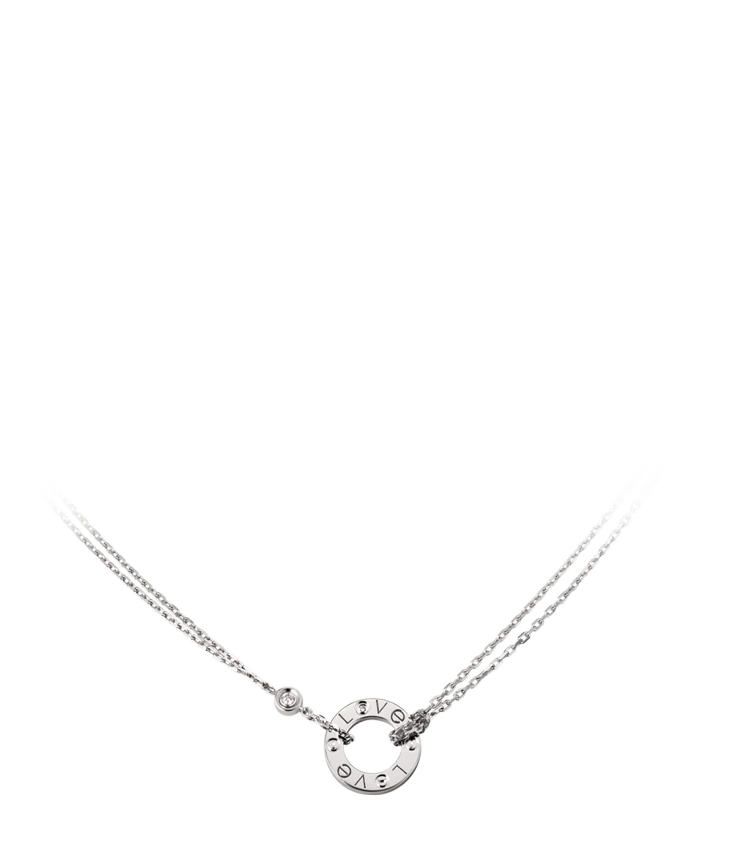 Cartier White Gold and Diamond LOVE Necklace White Gold
