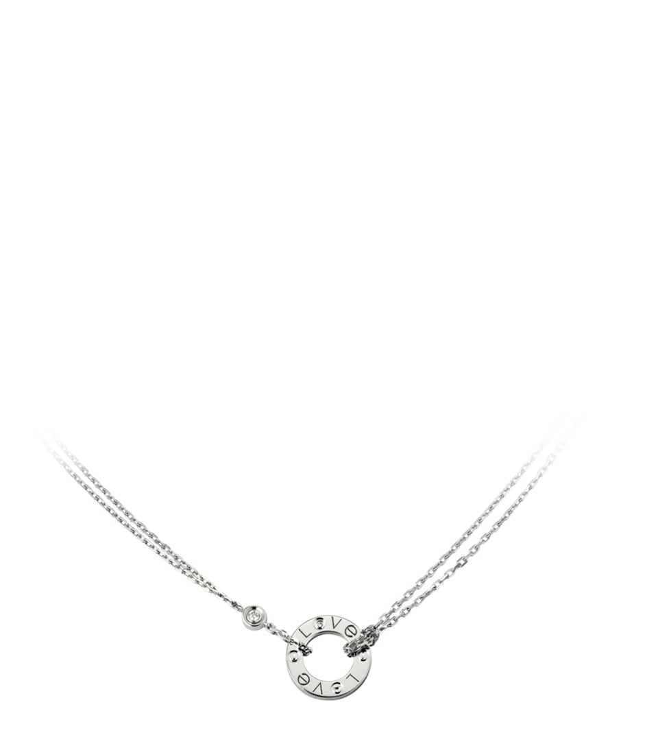 Cartier White Gold and Diamond LOVE Necklace White Gold