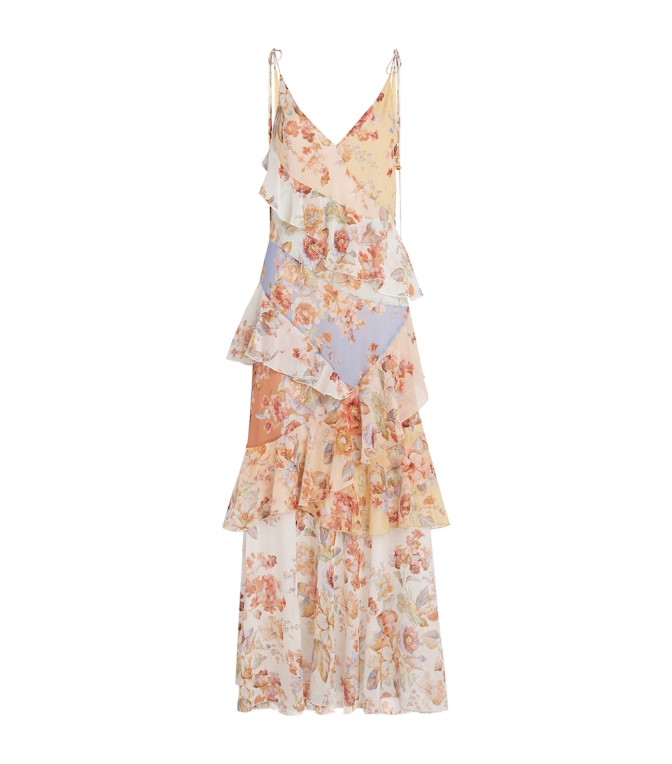 Cotton-Silk Floral Awaken Maxi Dress