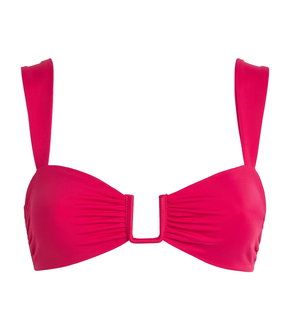 AWAY THAT DAY Womens Cannes Bikini Top Raspberry