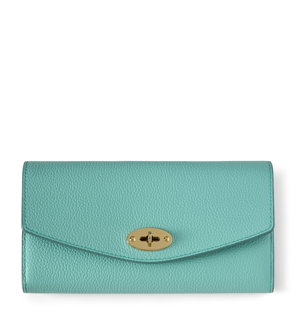 Mulberry Leather Darley Wallet Marina Blue