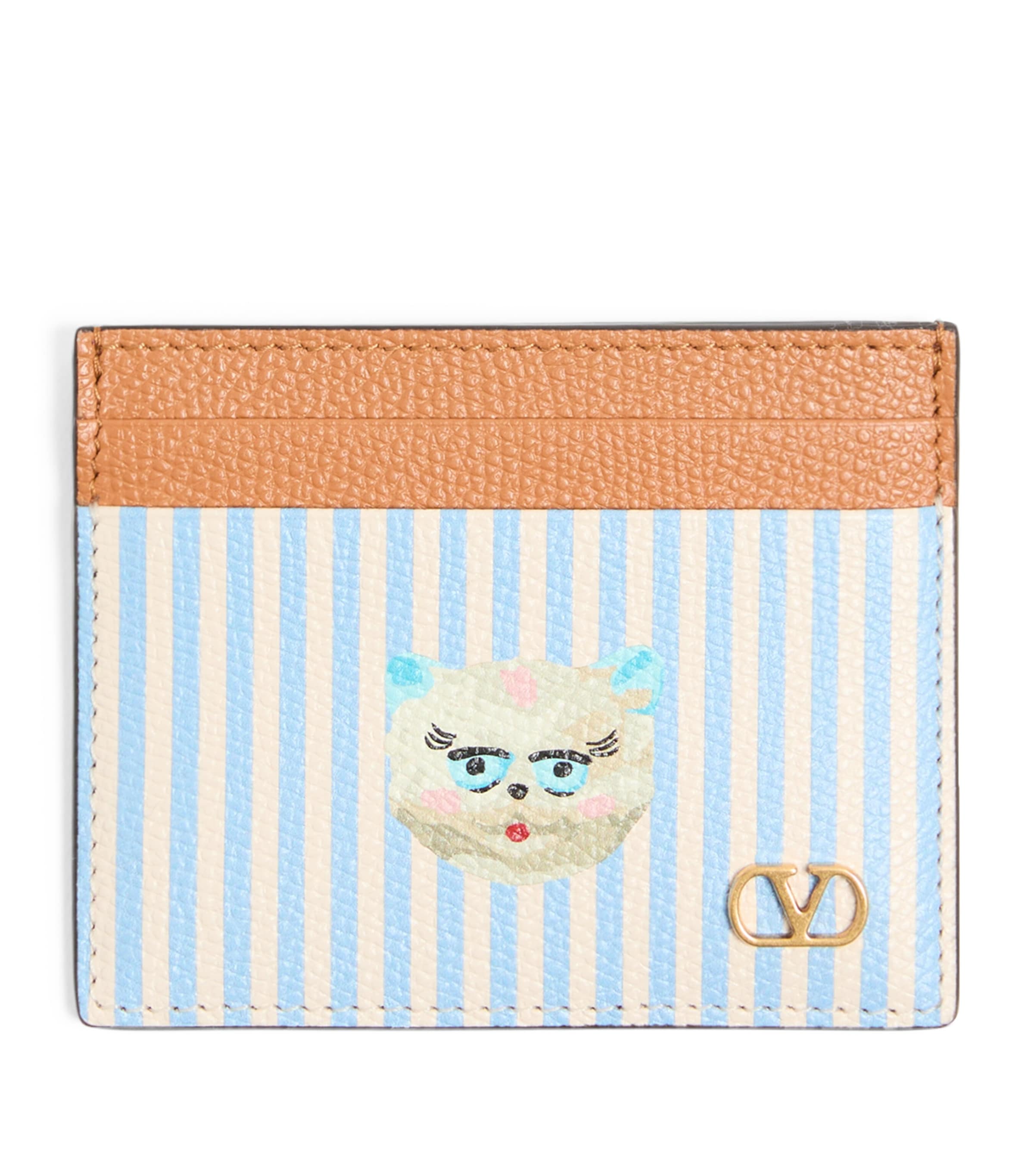 Calfskin Le Chat de la Maison Card Holder