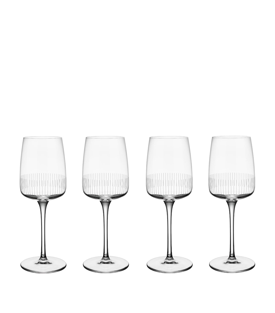 Villeroy & Boch Crystal Afina White Wine Glasses (Set of 4) Clear