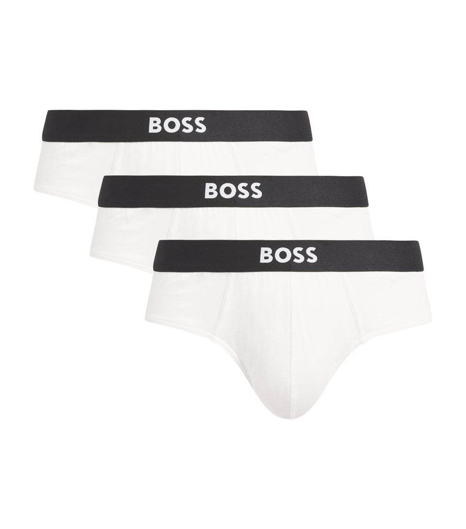 Stretch-Cotton Logo Briefs (Pack of 3)