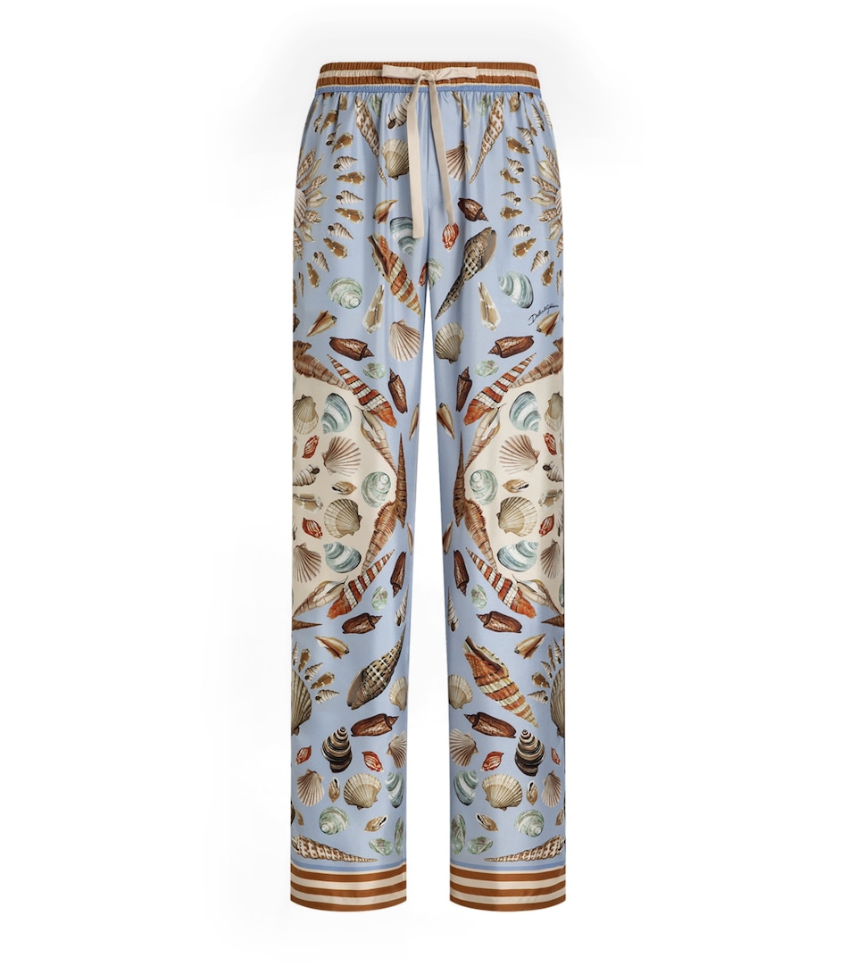 Silk Shell Print Trousers