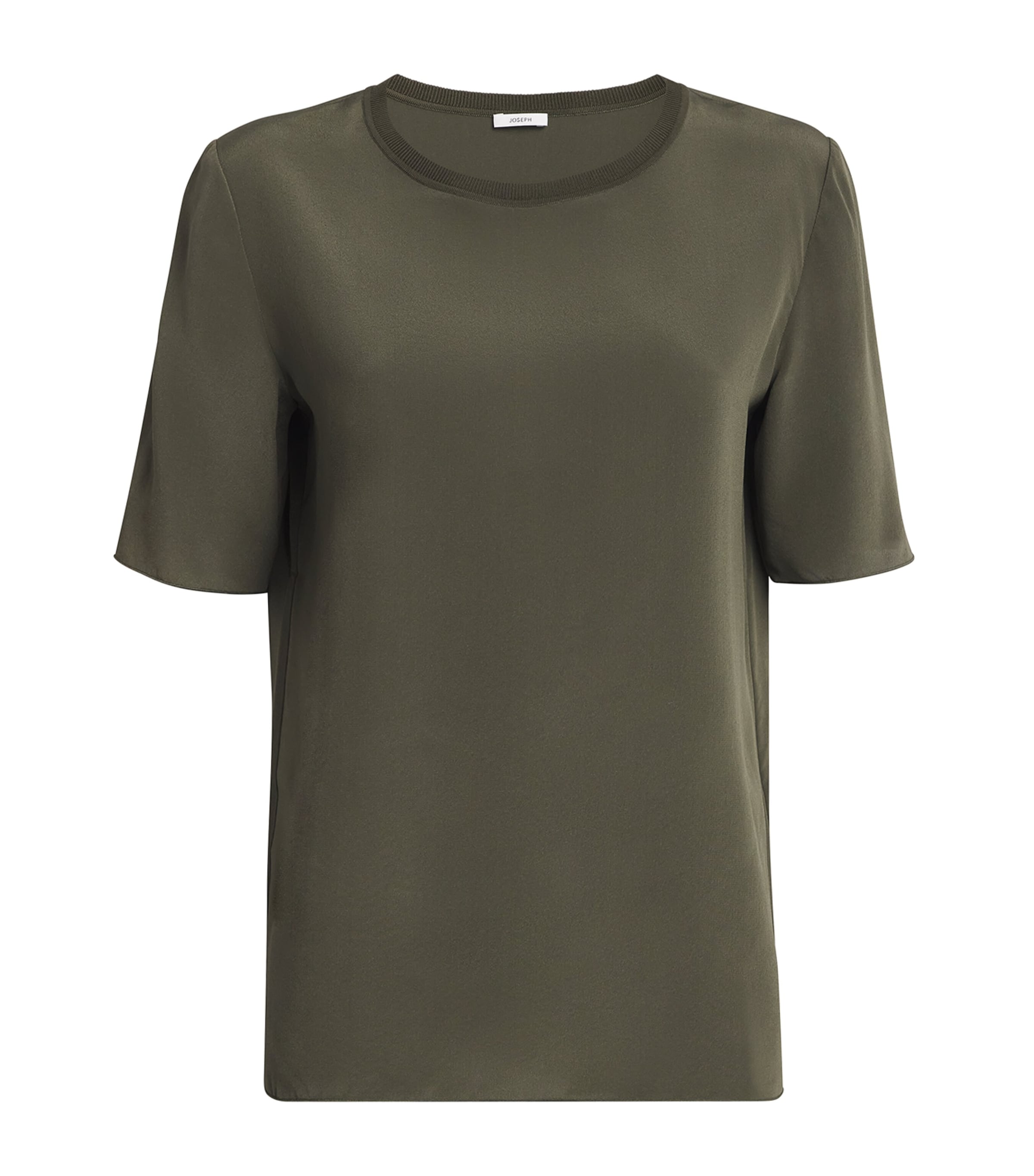 Joseph Womens Silk Crepe Rubin Blouse Palm Leaf