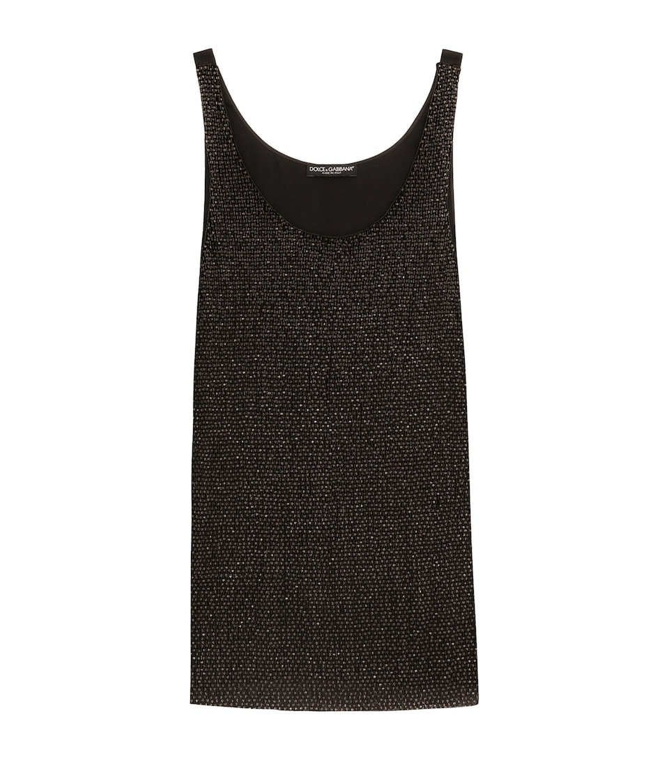 Silk Embellished Tank Top