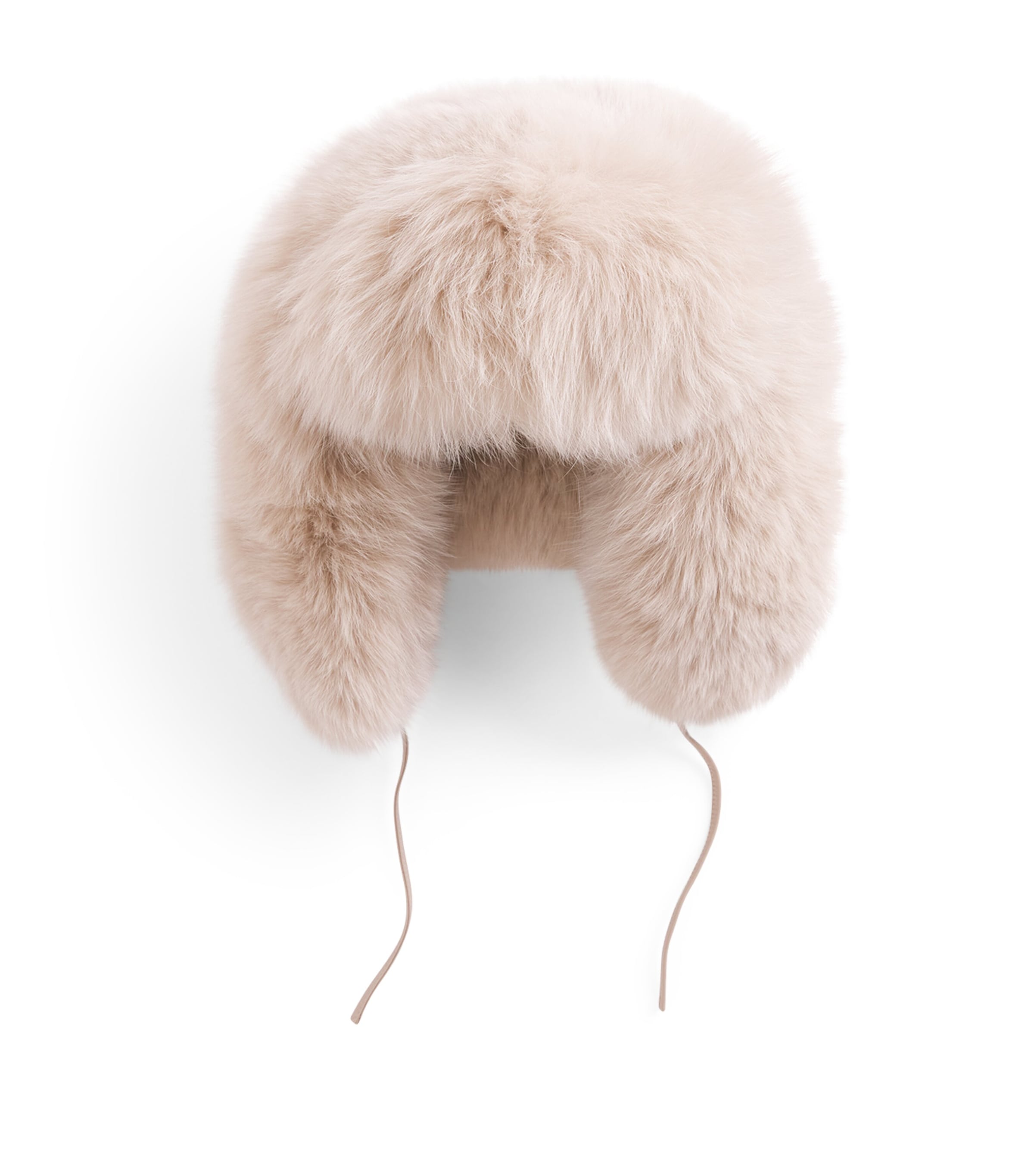 Yves Salomon Fox Fur Drawstring Chapka Hat