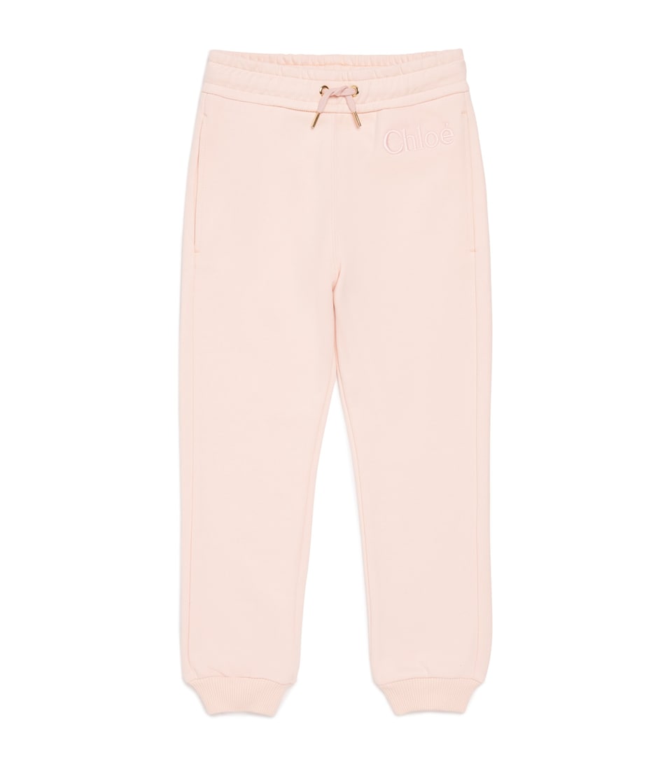 Chloé Kids Cotton Logo Sweatpants (4-14 Years) Pink