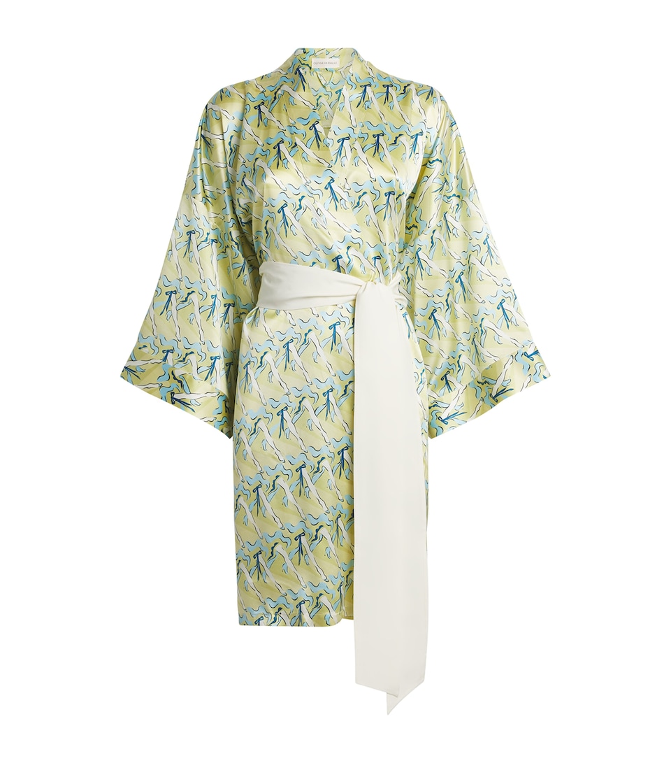 Olivia von Halle Womens Silk Cancan Short Robe Loulou