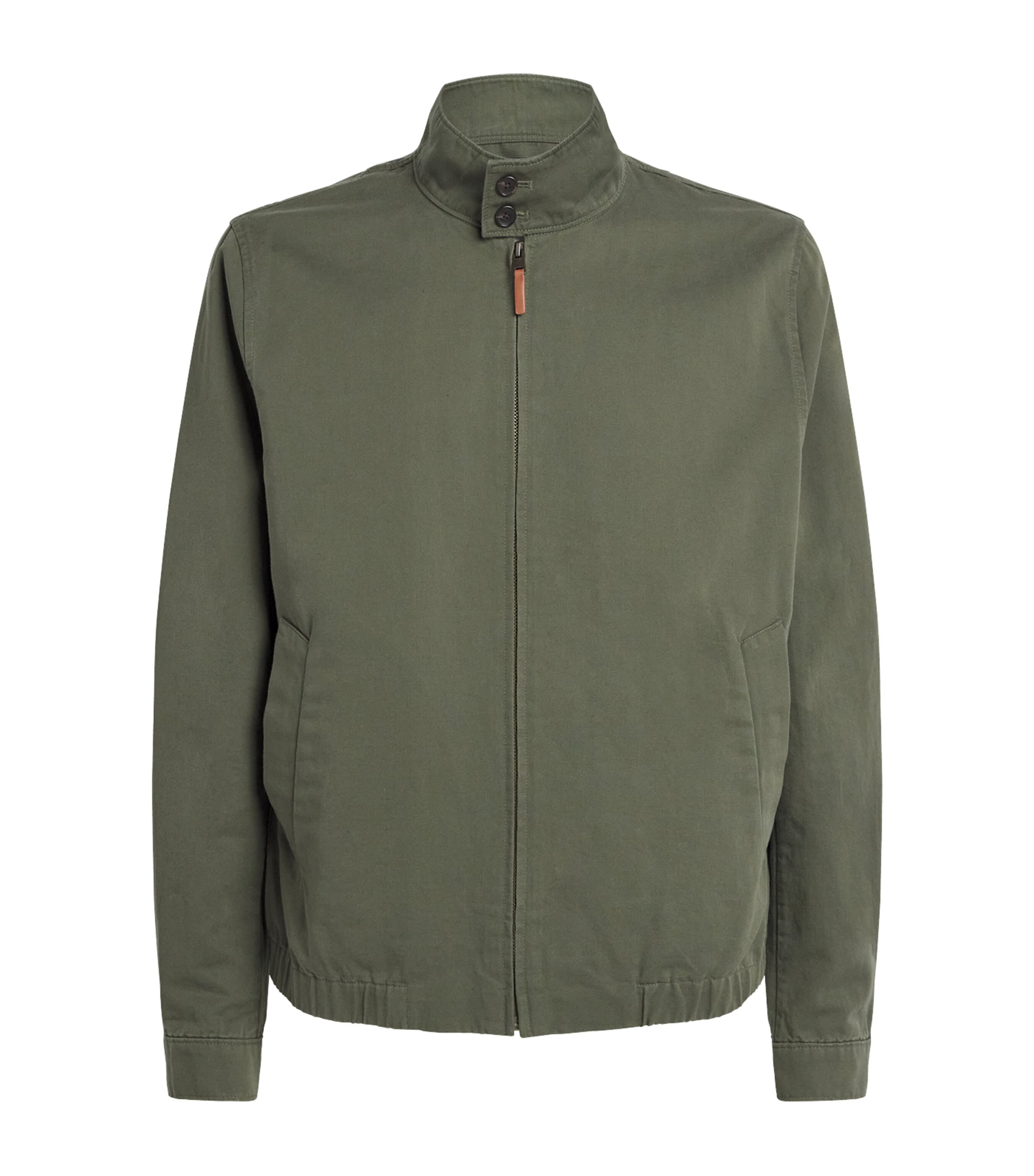 Vince Mens Cotton-Linen Bomber Jacket Coulter Green
