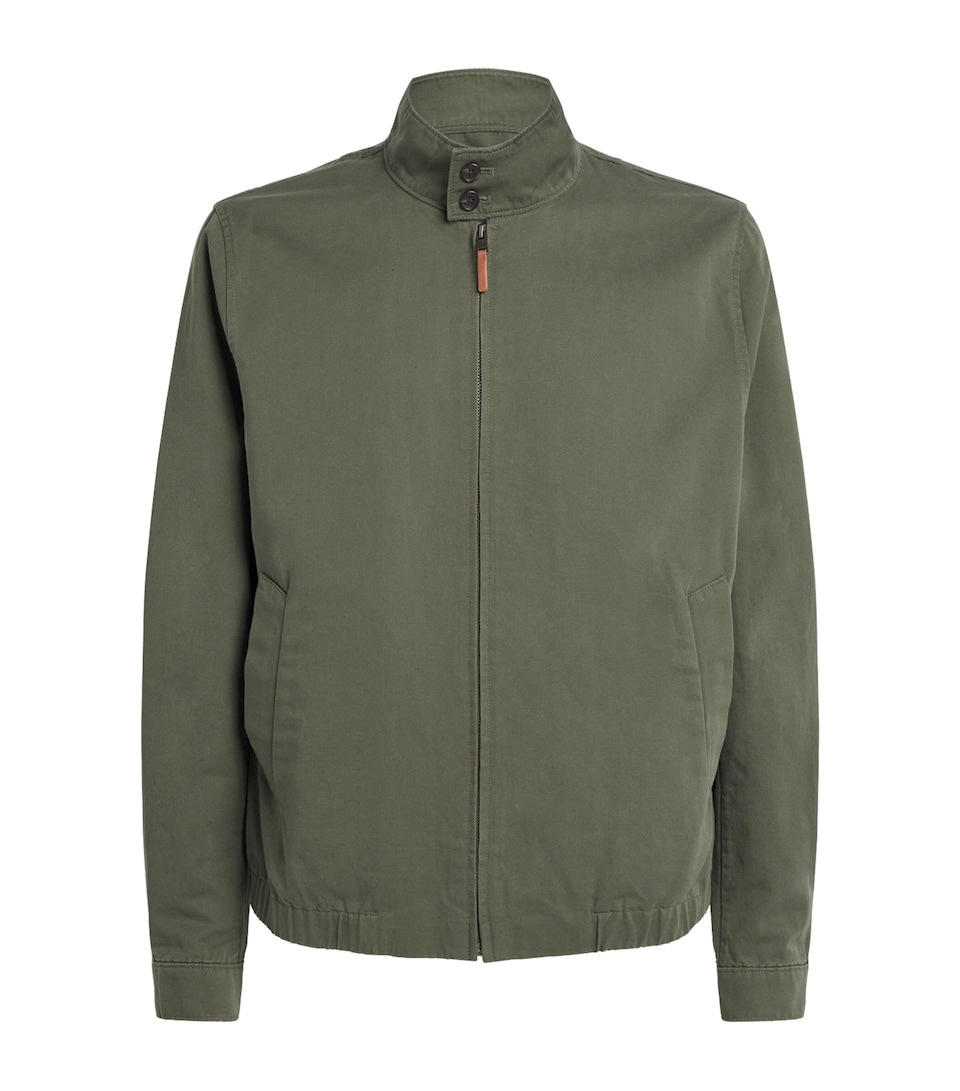 Vince Mens Cotton-Linen Bomber Jacket Coulter Green