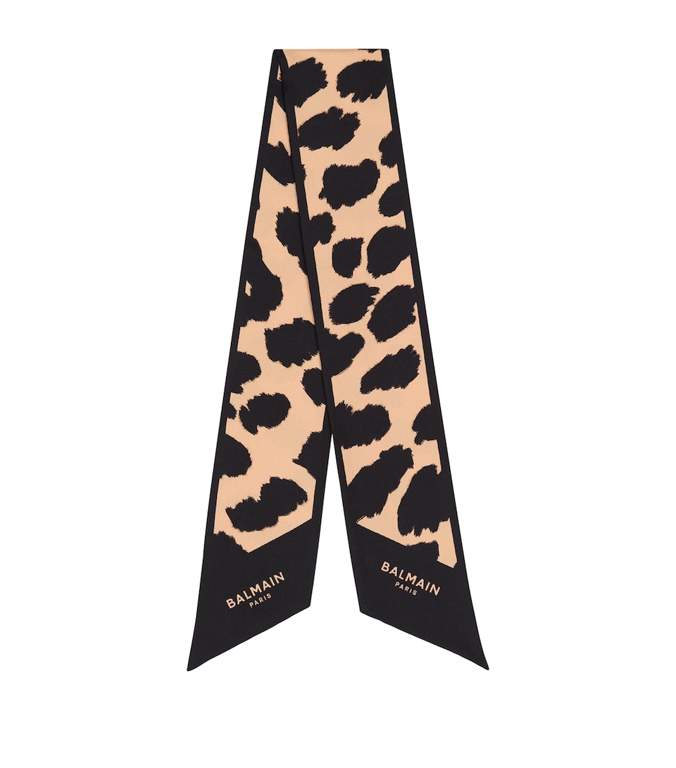Silk Leopard Print Bandana